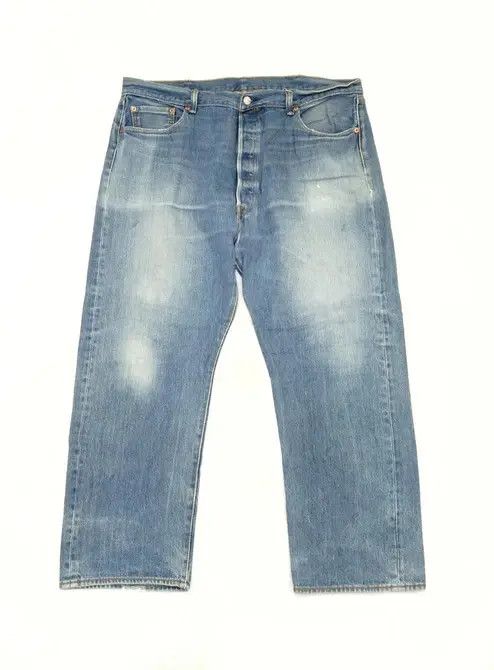 Levi's Vintage Levi's 501 Blue Washed Distressed Jeans 40x30 Size US 40 / EU 56 - 1 Thumbnail