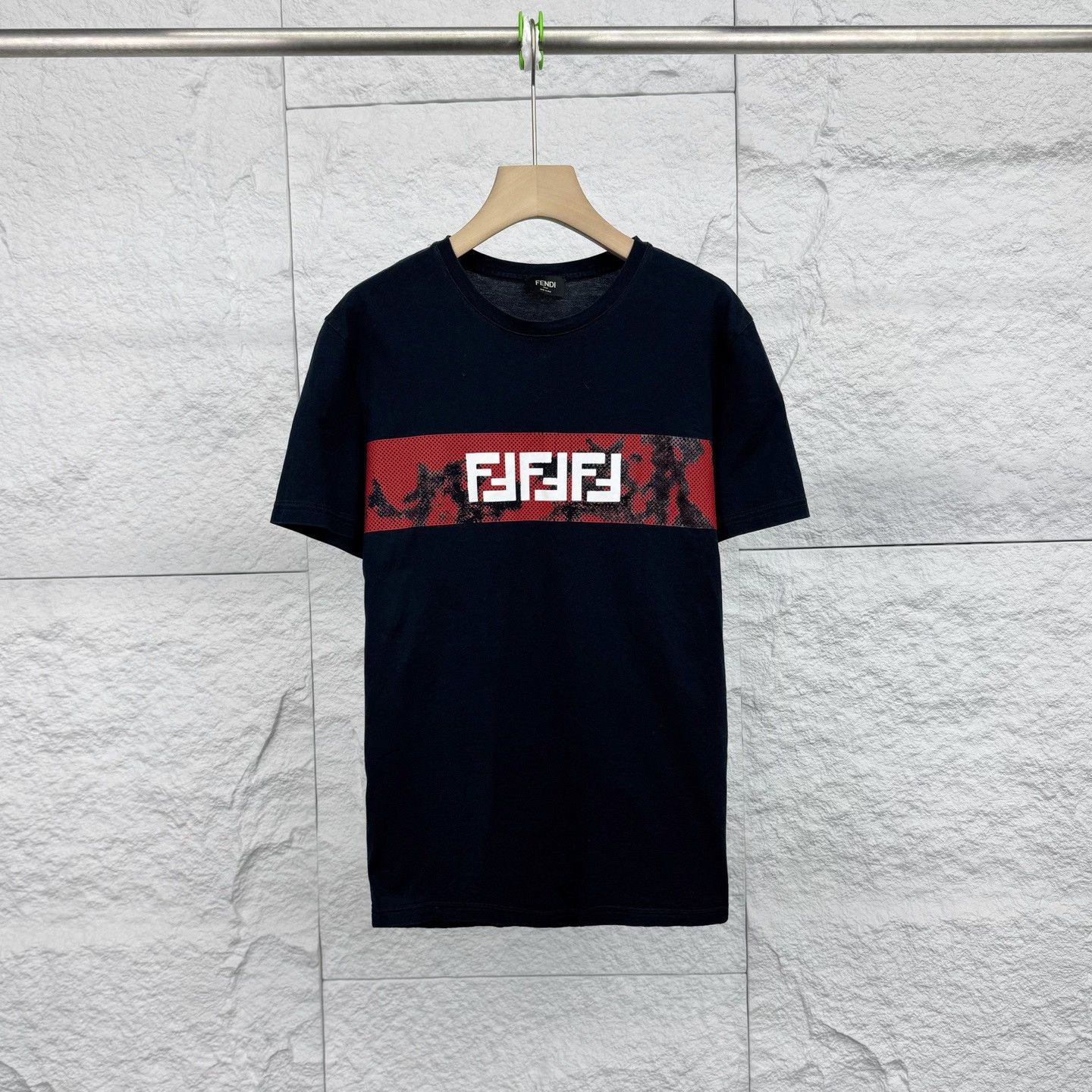Fendi Fendi Black Letter Print Round Neck Tee Size US M / EU 48-50 / 2 - 1 Thumbnail