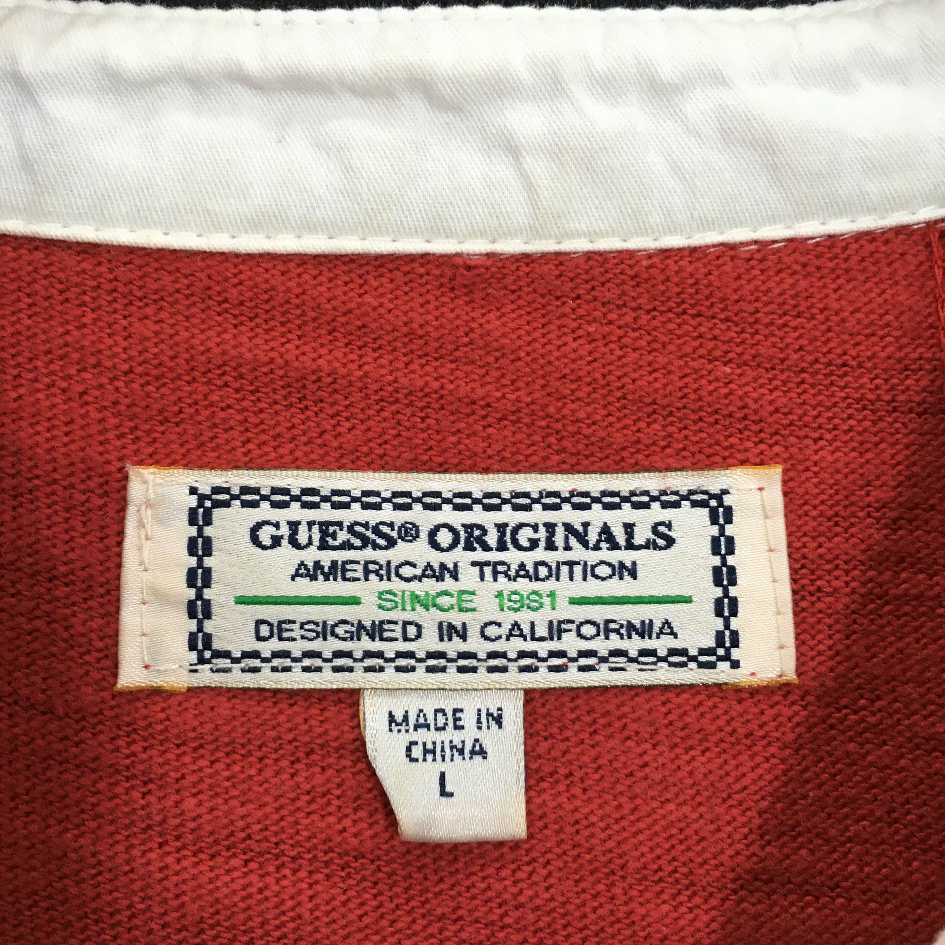 Georges Marciano Vintage Y2K Guess Usa Polo Rugby Shirt Large Size US L / EU 52-54 / 3 - 5 Thumbnail