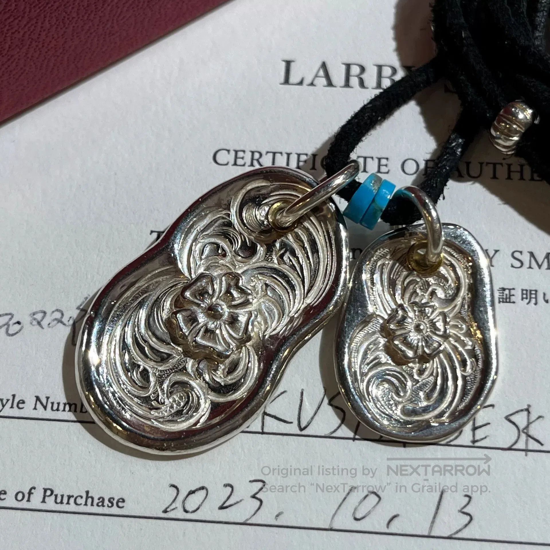 Larry Smith larry smith silver pendant necklace with turquoise. Size ONE SIZE - 4 Thumbnail