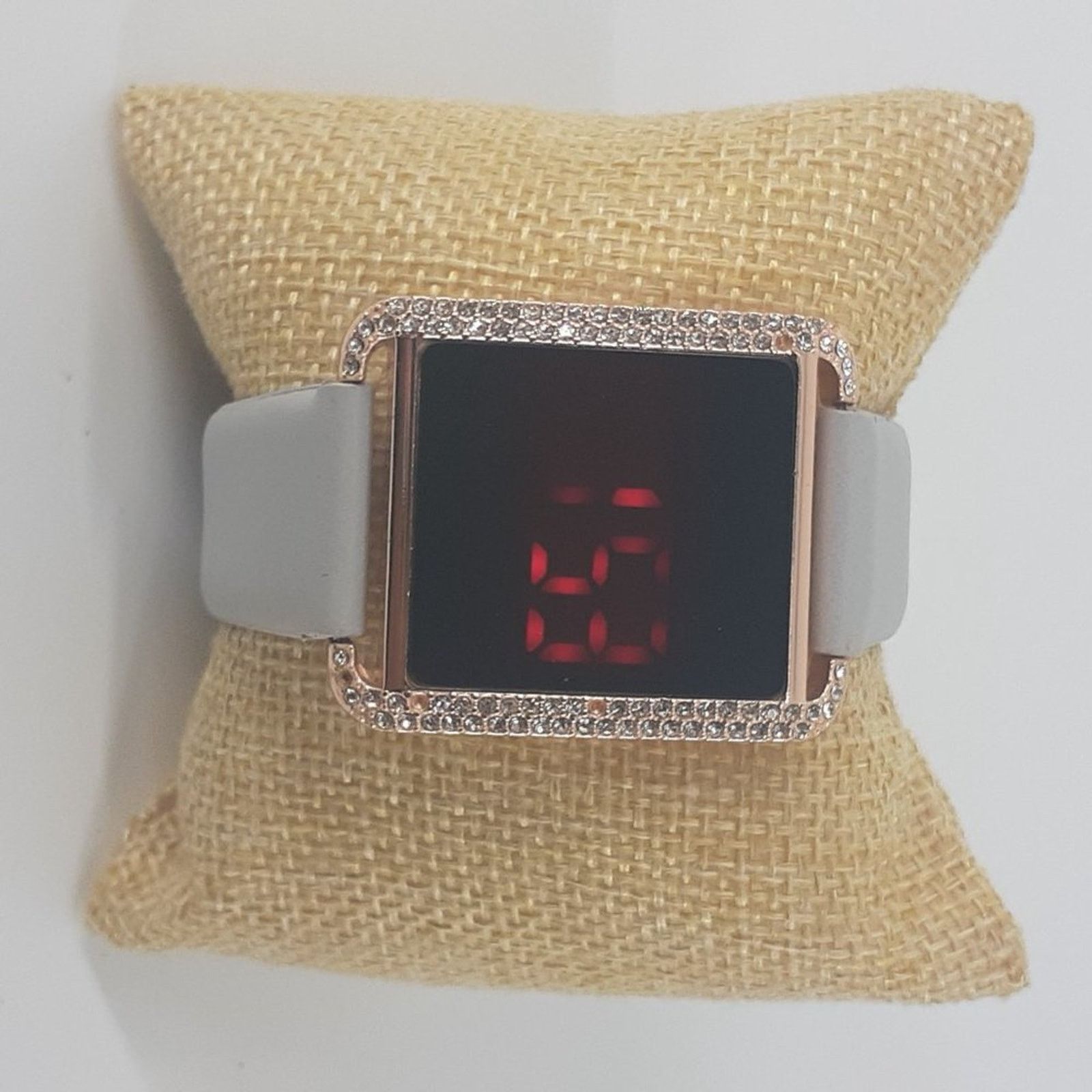 Other New York & Company Gray Strap Rose Gold Case Rhinestones Size ONE SIZE - 7 Thumbnail