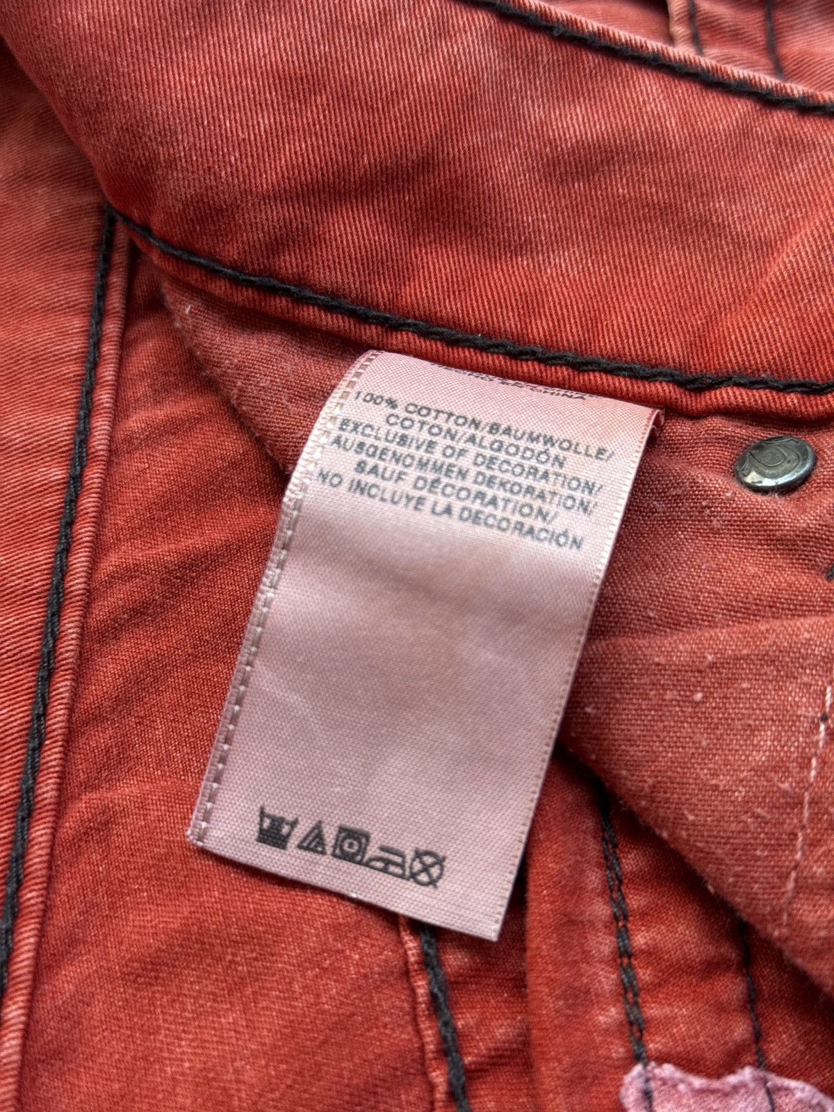 True Religion Vintage Y2k Red True Religion Jeans Size US 38 / EU 54 - 3 Thumbnail