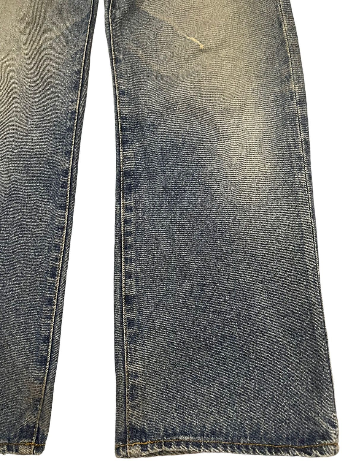 Hanes Vintage 90s Hanes Blue Wash Distress Baggy Jeans Size US 31 - 6 Thumbnail