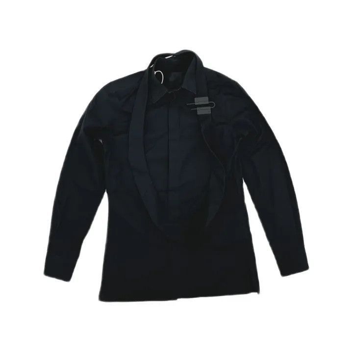 Givenchy Givenchy Givenchy Black Long Sleeve Shirt with Ushaped Loc Size US M / EU 48-50 / 2 - 2 Thumbnail