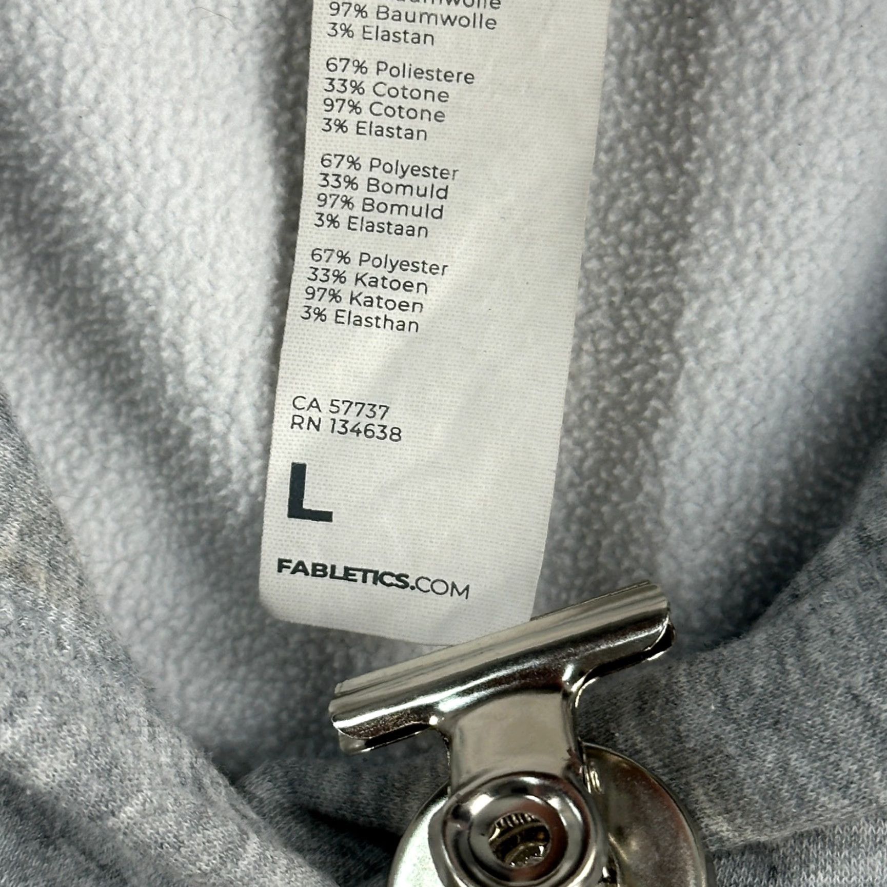 Fabletics Fabletics Hoodie Women's Large Gray Cozy Fleece Pullover Gym Active Shirt Size L / US 10 / IT 46 - 7 Thumbnail