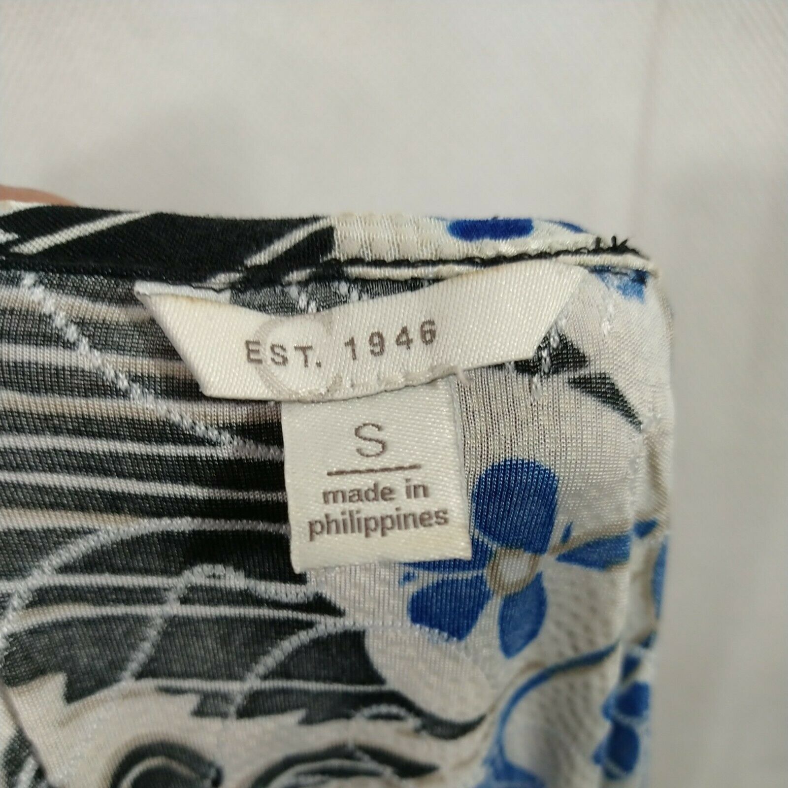 Other Cato Tunic Top Shirt V-neck Women Size S Blue Black Floral Size S / US 4 / IT 40 - 6 Thumbnail