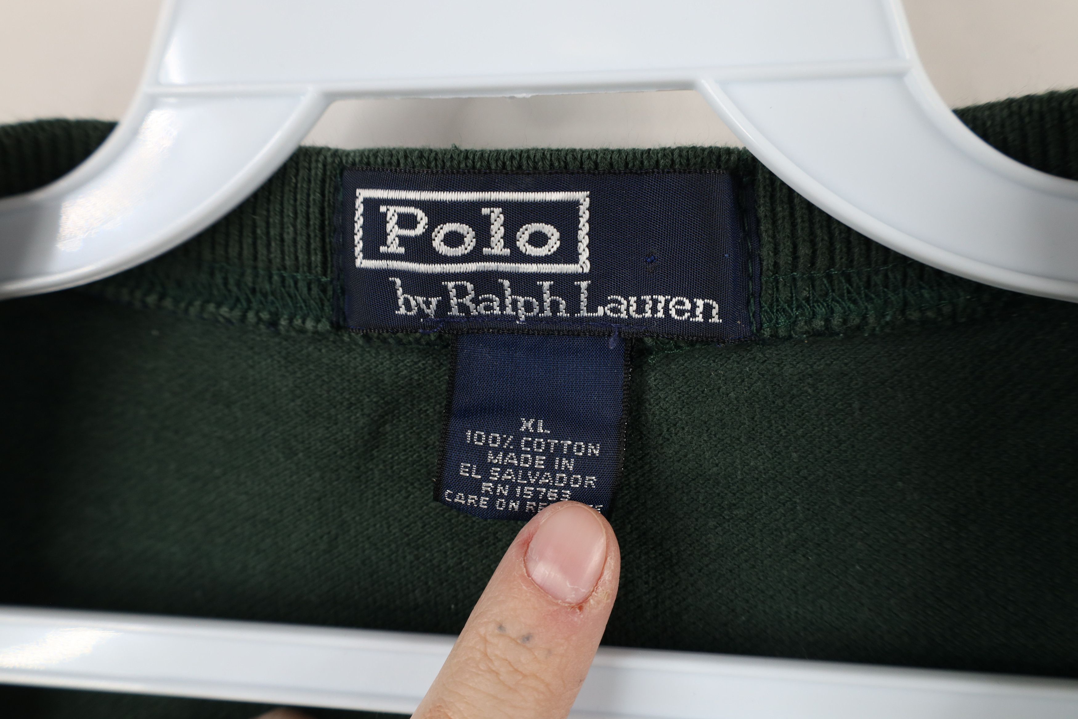 Ralph Lauren × Vintage Vintage 90s Ralph Lauren Heavyweight Cotton T-Shirt Green Size US XL / EU 56 / 4 - 6 Thumbnail