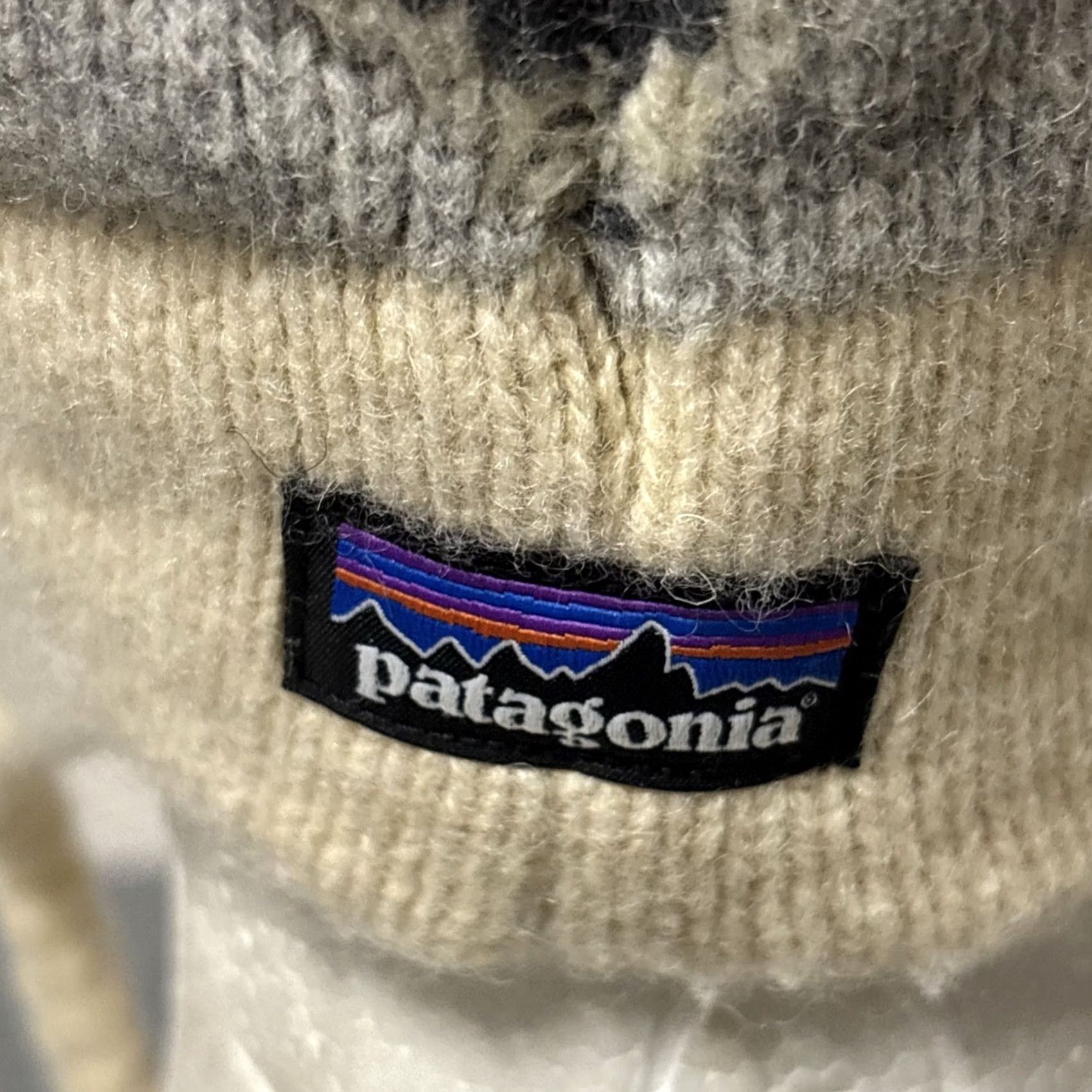 Patagonia Patagonia Beanie Womens OS Fleece Lined Knit Chullo Hat Aztec Diamond Earflap Size ONE SIZE - 5 Thumbnail