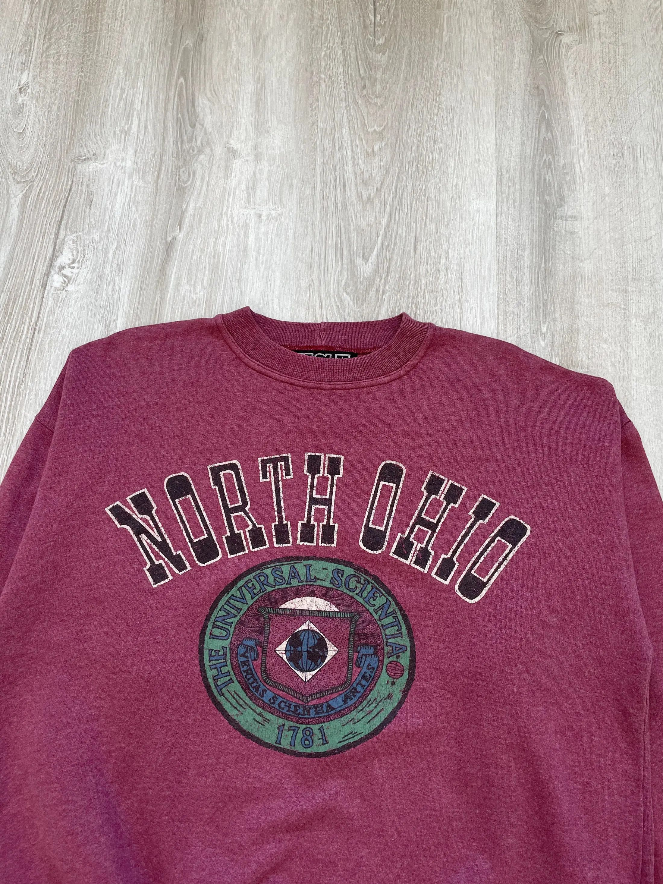 Vintage Vintage 90s North Ohio American College Sweatshirt Big Logo Size US M / EU 48-50 / 2 - 2 Thumbnail
