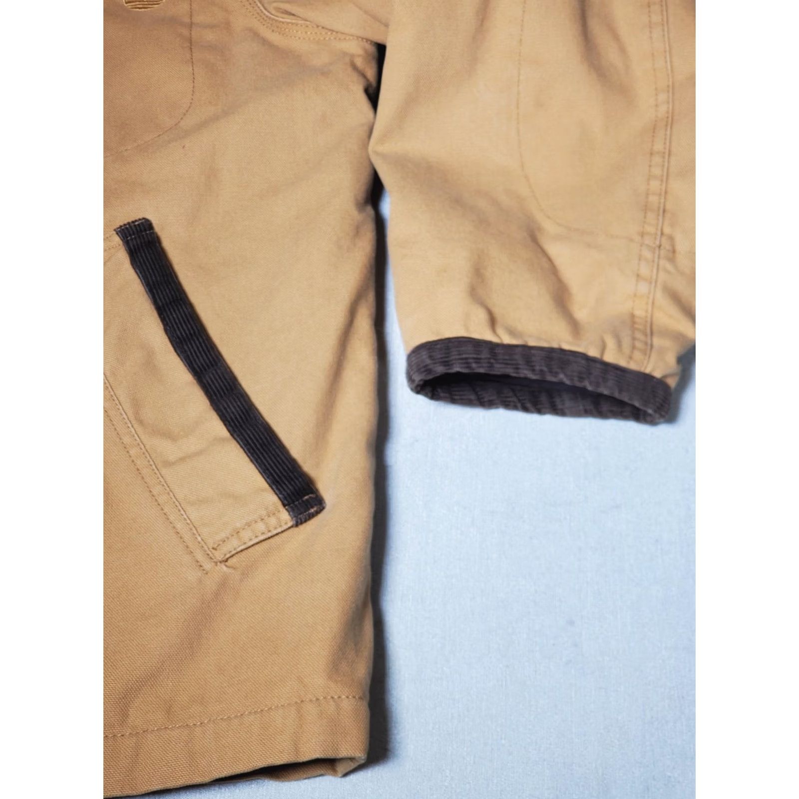 Timberland VINTAGE Timberland Washed Canvas Bomber Field Jacket Wheat Brown Corduroy Trim Men's XL Jacket Size US XL / EU 56 / 4 - 5 Thumbnail
