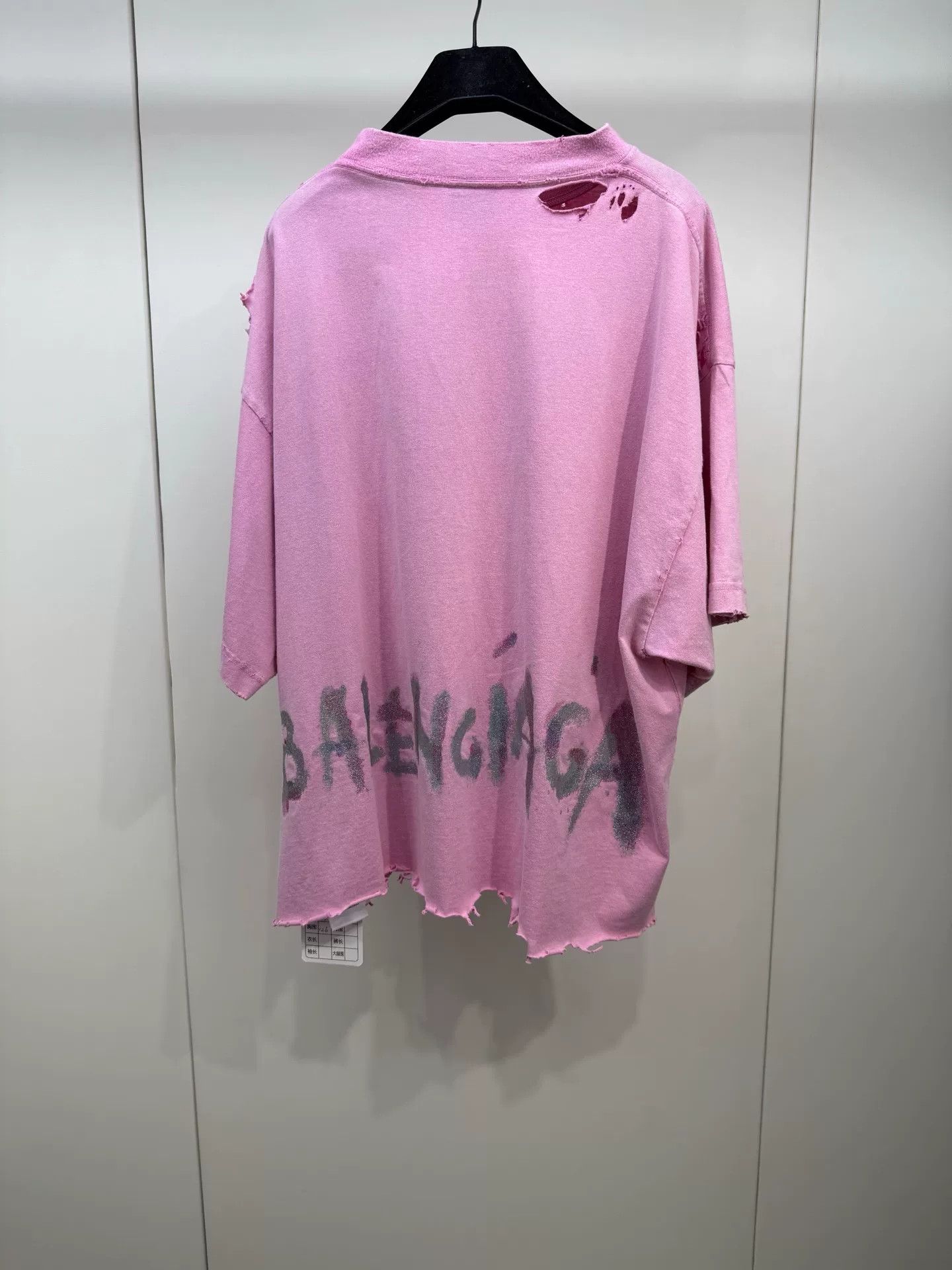 Balenciaga Balenciaga Pink Graffiti Short Sleeve Size L / US 10 / IT 46 - 1 Thumbnail