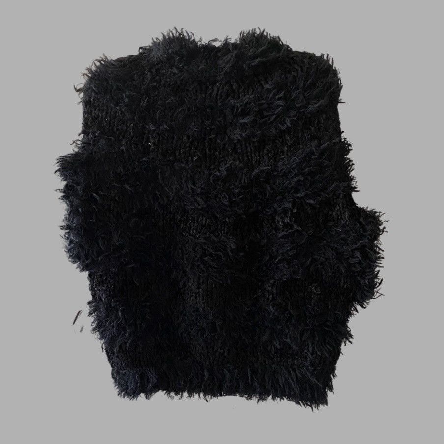 Comme des Garcons Wool Rayon faux Fur Asymmetric Blouse Size M / US 6-8 / IT 42-44 - 4 Thumbnail