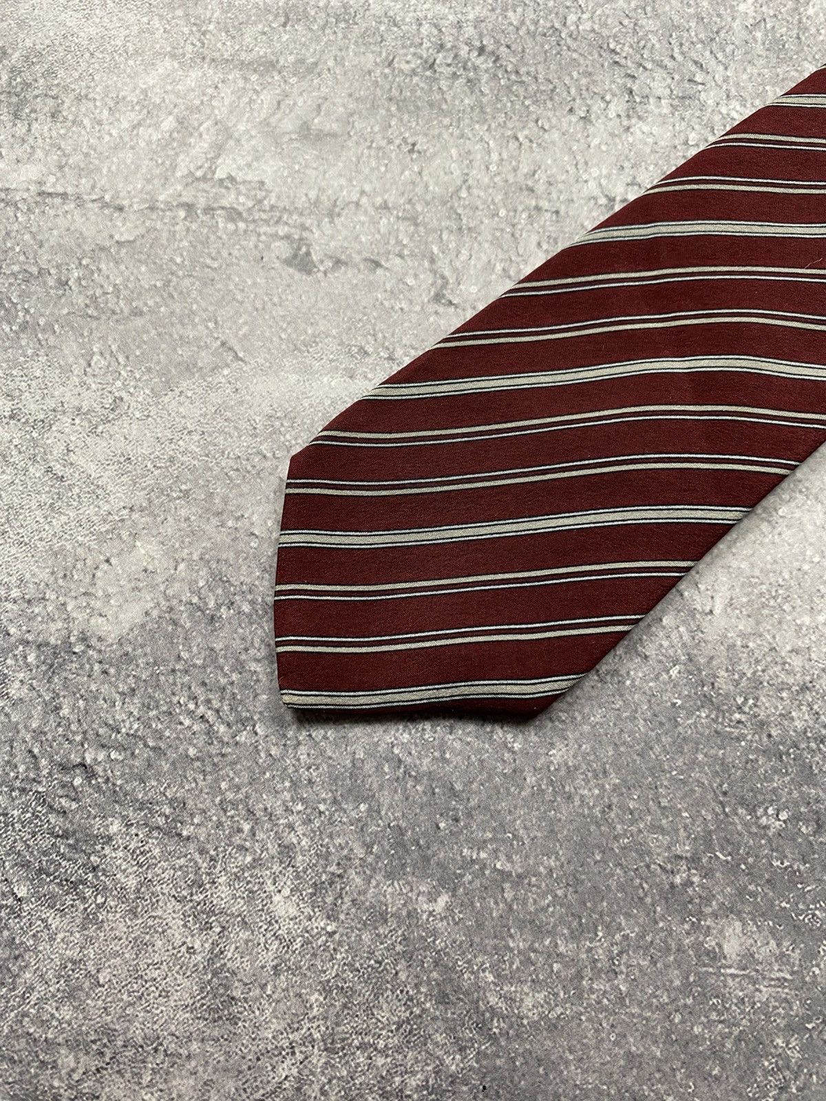 Christian Dior Monsieur Vintage Christian Dior Paris Striped Silk Tie Luxury France Size ONE SIZE - 10 Thumbnail