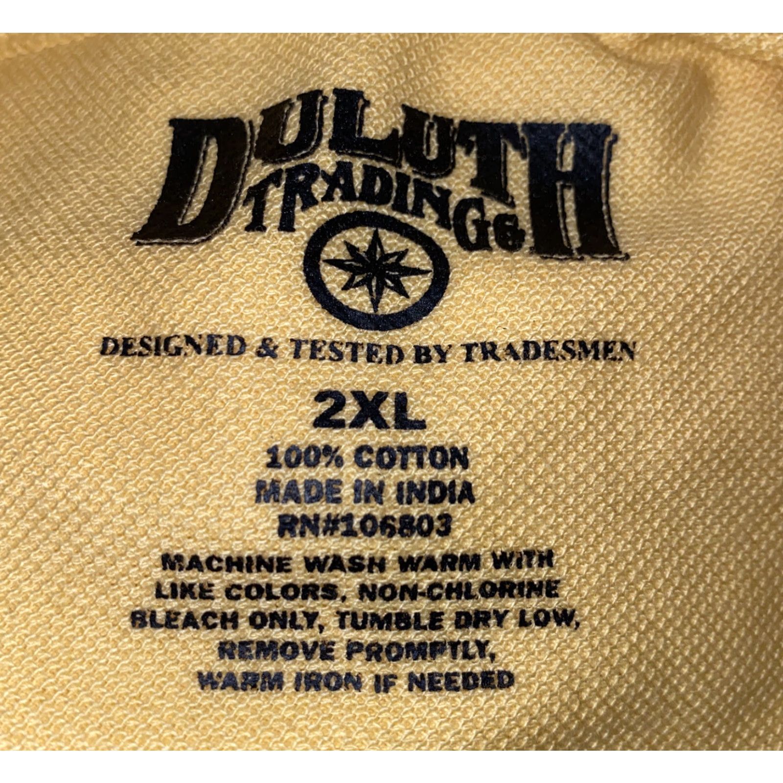 Duluth Trading Company Duluth Trading Co Shirt Mens 2XL Yellow Short Sleeve Button-Front Collared Cotton Shirt Regular Fit Size US XXL / EU 58 / 5 - 5 Thumbnail