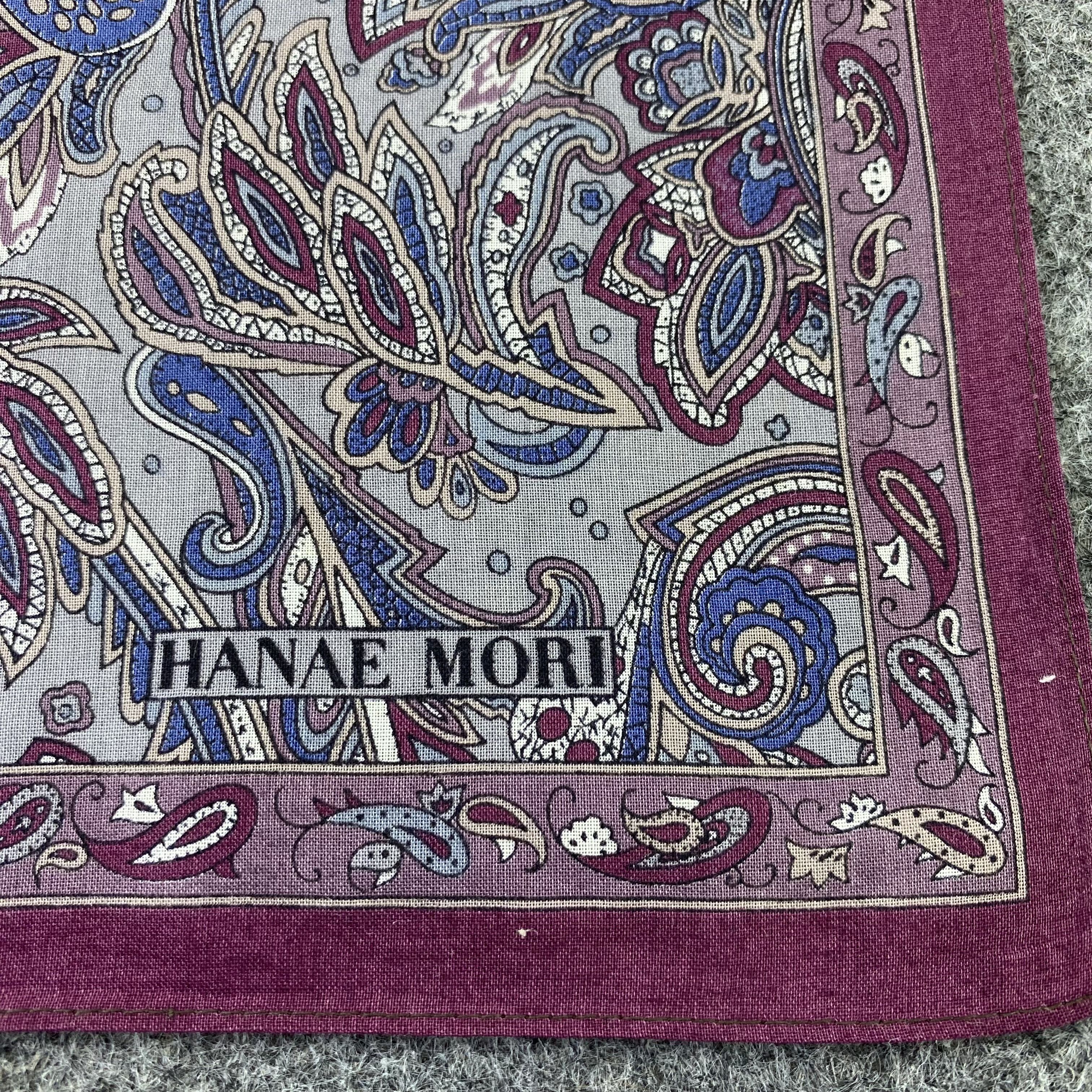 Hanae Mori Hanae Mori Paislee Handkerchief/Bandana/Neckerchief -B574 Size ONE SIZE - 5 Thumbnail