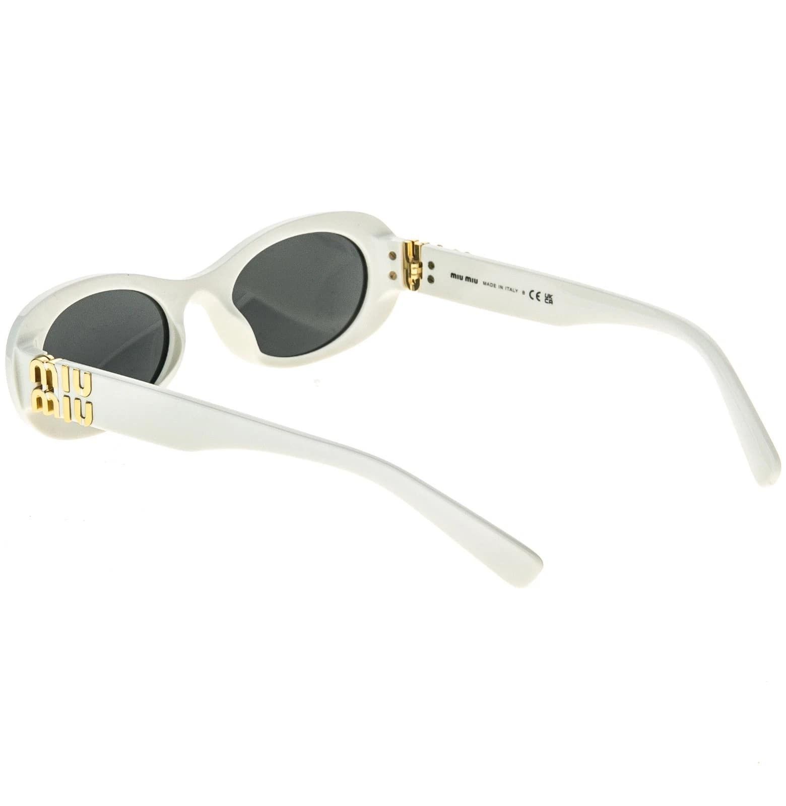 Miu Miu MIU MIU MU06ZS GLIPMSE LOGO 06Z White Logo Oval Luxury Size ONE SIZE - 3 Thumbnail