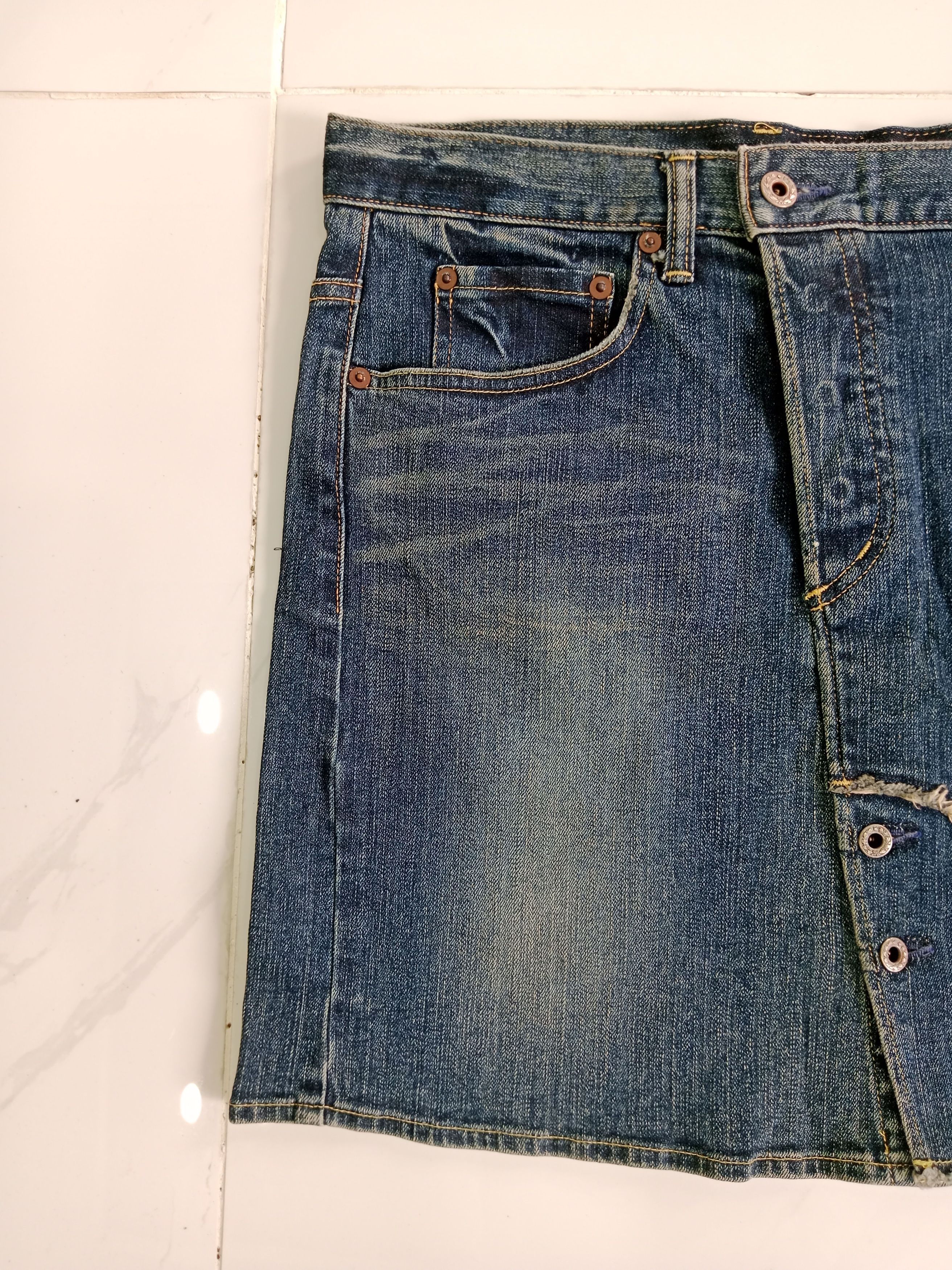 Journal Standard Journal Standard Denim Mini Skirt Japanese Brand Size 34" / US 12 / IT 48 - 6 Thumbnail