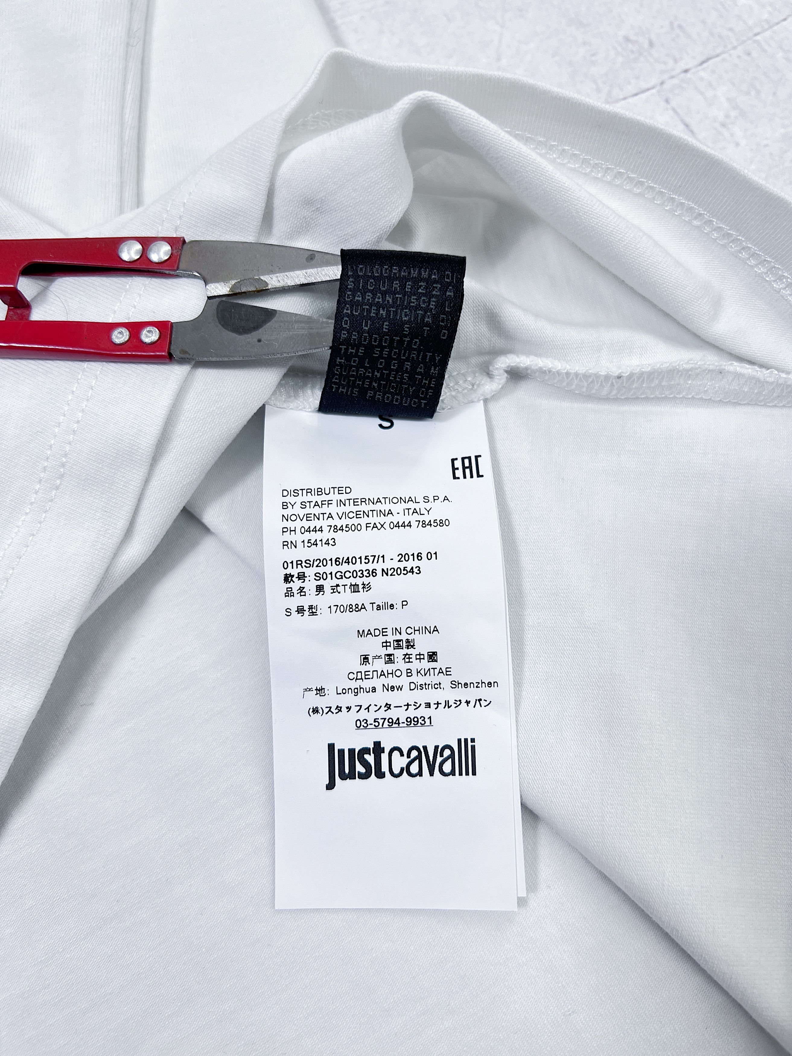 Just Cavalli Just Cavalli T-Shirt Firenze Logo White Size US XS / EU 42 / 0 - 11 Thumbnail