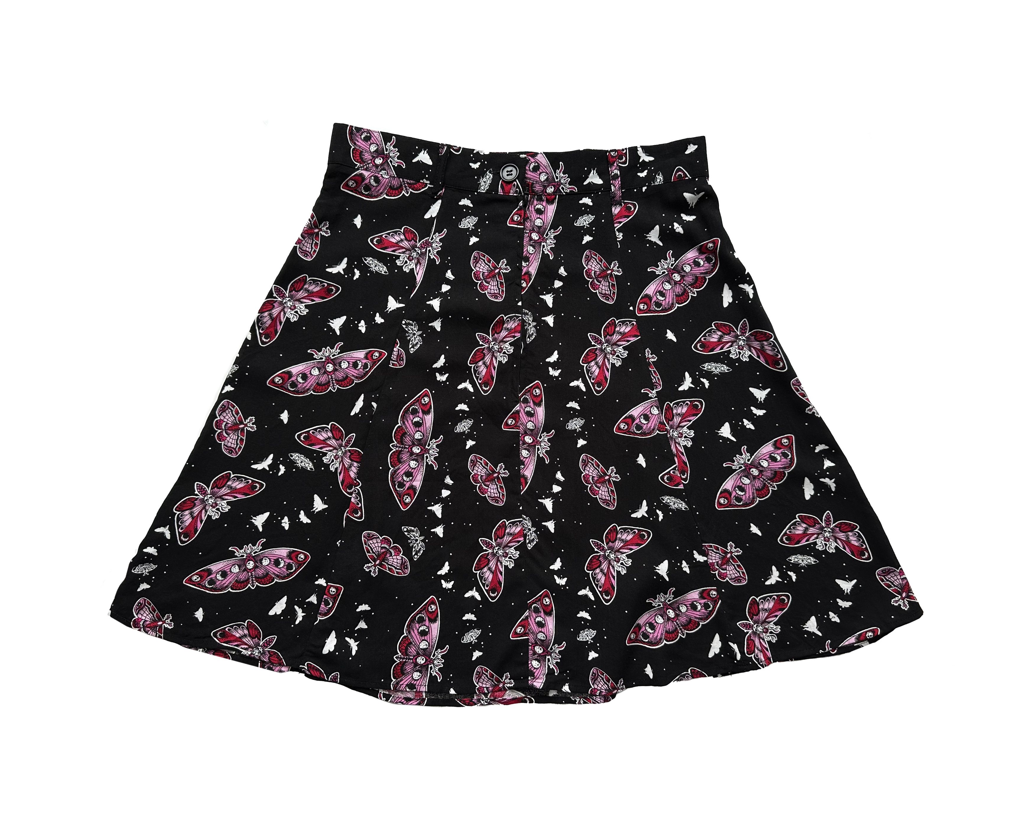 Other Hell Bunny black moth skirt Size 28" / US 6 / IT 42 - 4 Thumbnail