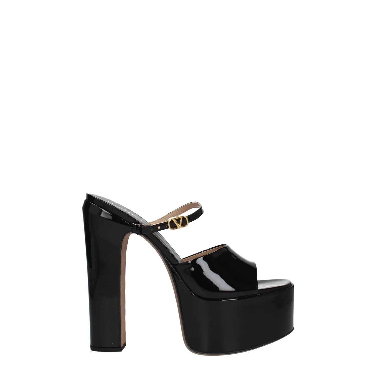 Valentino ob1o1e1224 Patent Leather Sandals in Black Size US 9 / IT 39 - 1 Thumbnail
