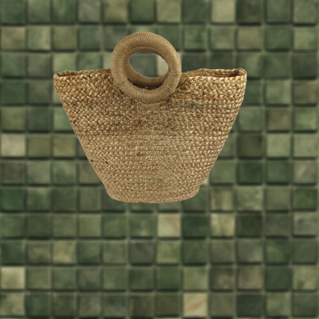 Zara Zara JUTE TOTE BAG Beach Summer Lined boho tote Medium Size ONE SIZE - 1 Thumbnail