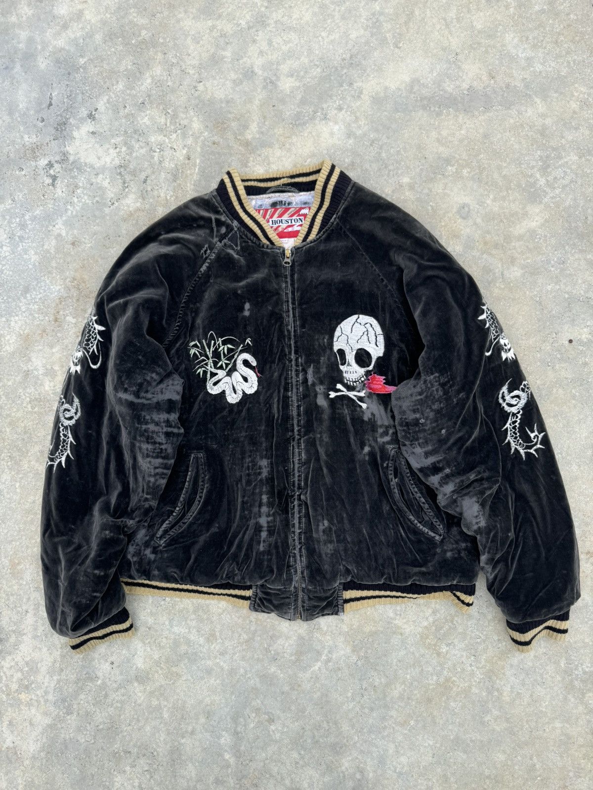 Other Sukajan Japan Bomber Jacket Vintage Skull Dragon Design Y2K Size US XL / EU 56 / 4 - 2 Thumbnail