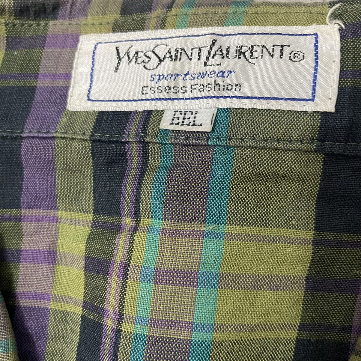 Yves Saint Laurent Vintage YSL Yves Saint Laurent Plaid Tartan Work Jacket Size US L / EU 52-54 / 3 - 6 Thumbnail