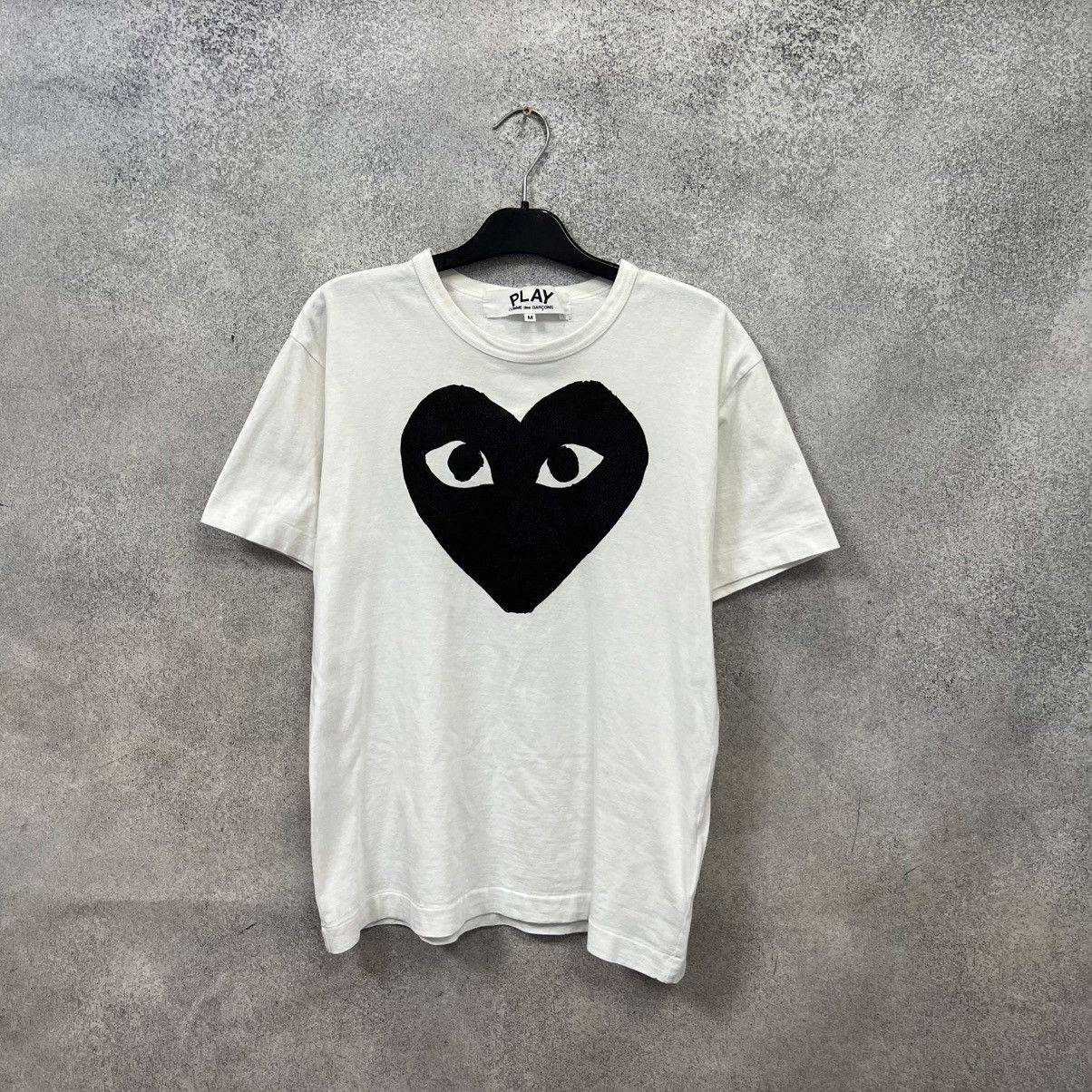 Comme des Garcons Comme Des Garcons Play T Shirt Big Heart Logo White Size US M / EU 48-50 / 2 - 1 Thumbnail