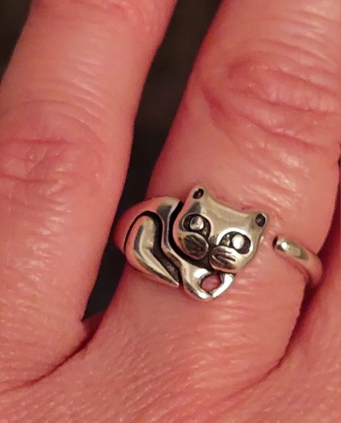 Jewelry Punk Cat Adjustable Ring Size ONE SIZE - 2 Thumbnail