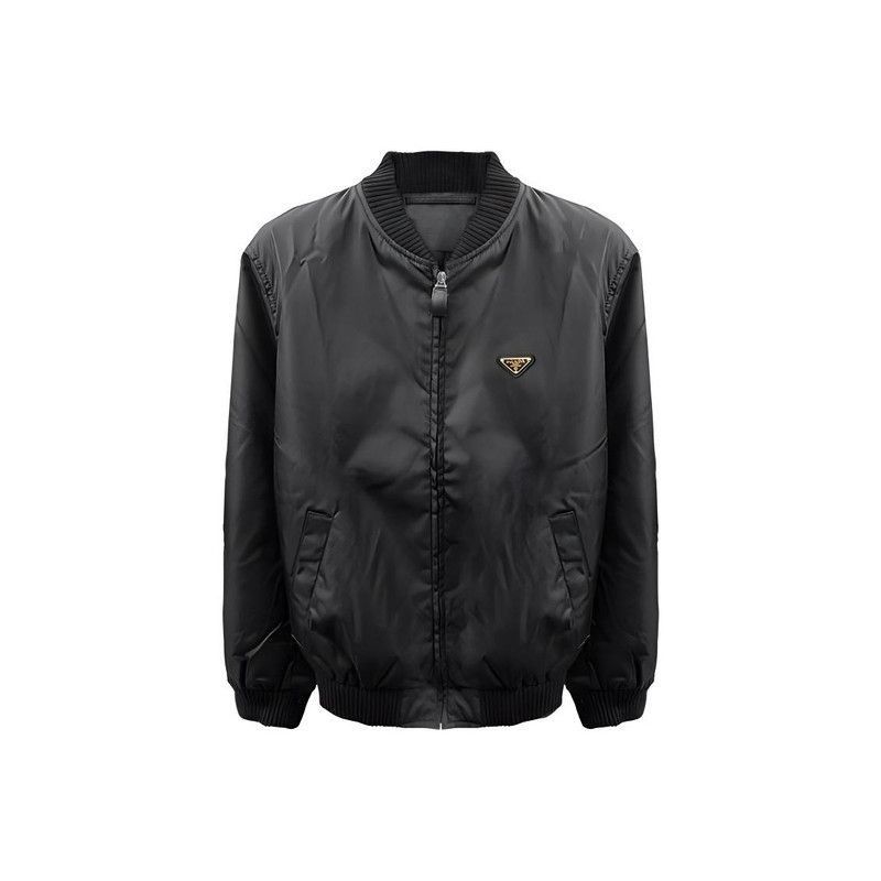 Prada Prada Black Logo Print Long Sleeve Jacket-2506 Size US L / EU 52-54 / 3 - 3 Thumbnail