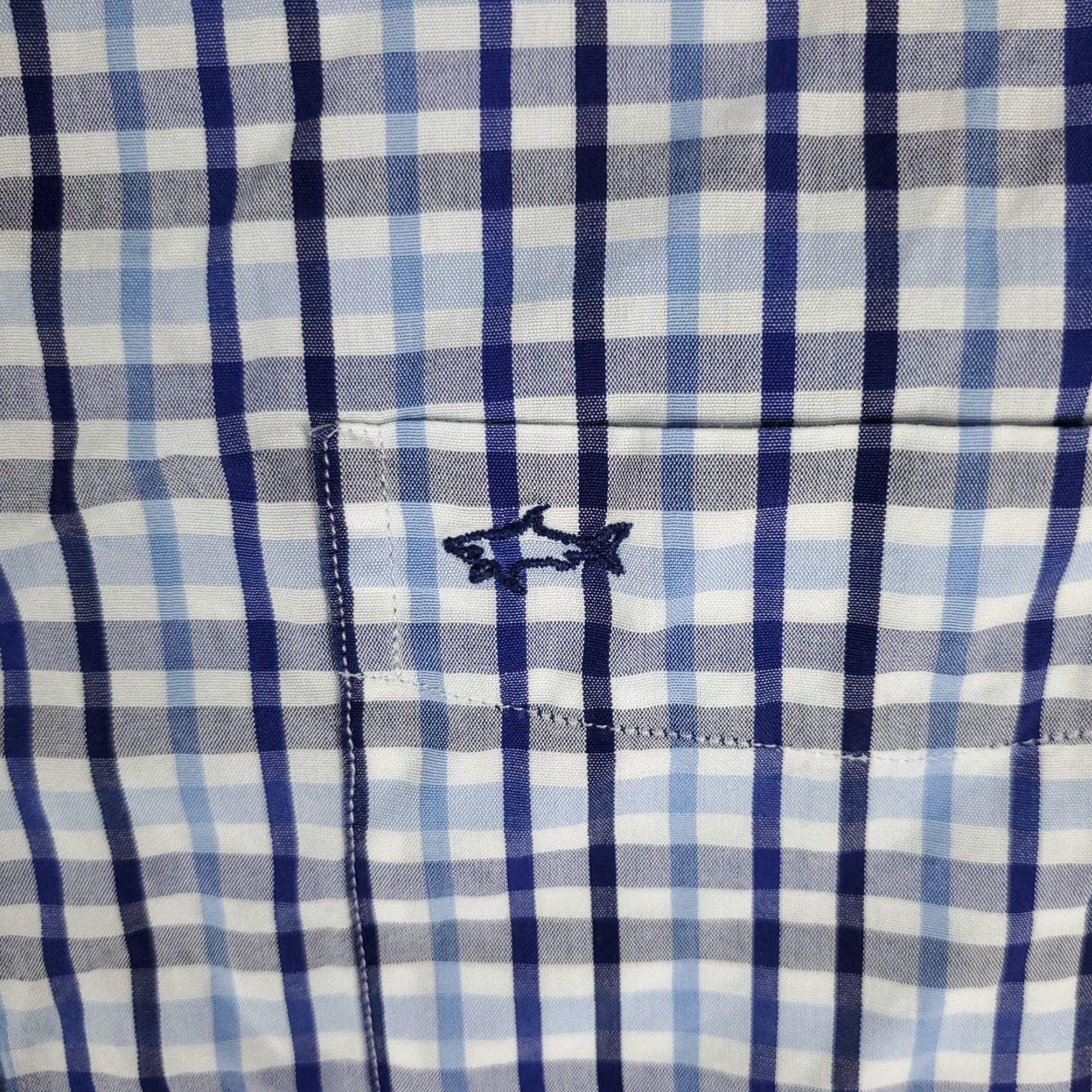 Paul & Shark Paul & Shark Shirt Mens 44 Blue Check Short Sleeve Button-Up Casual Size US XXL / EU 58 / 5 - 2 Thumbnail