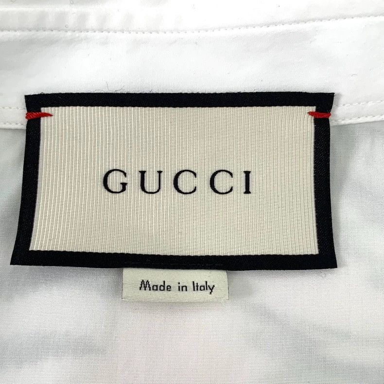 Gucci Gucci Size 39 White Jungle Tiger Print Lapel Cotton Long-s Size US XXS / EU 40 - 5 Thumbnail