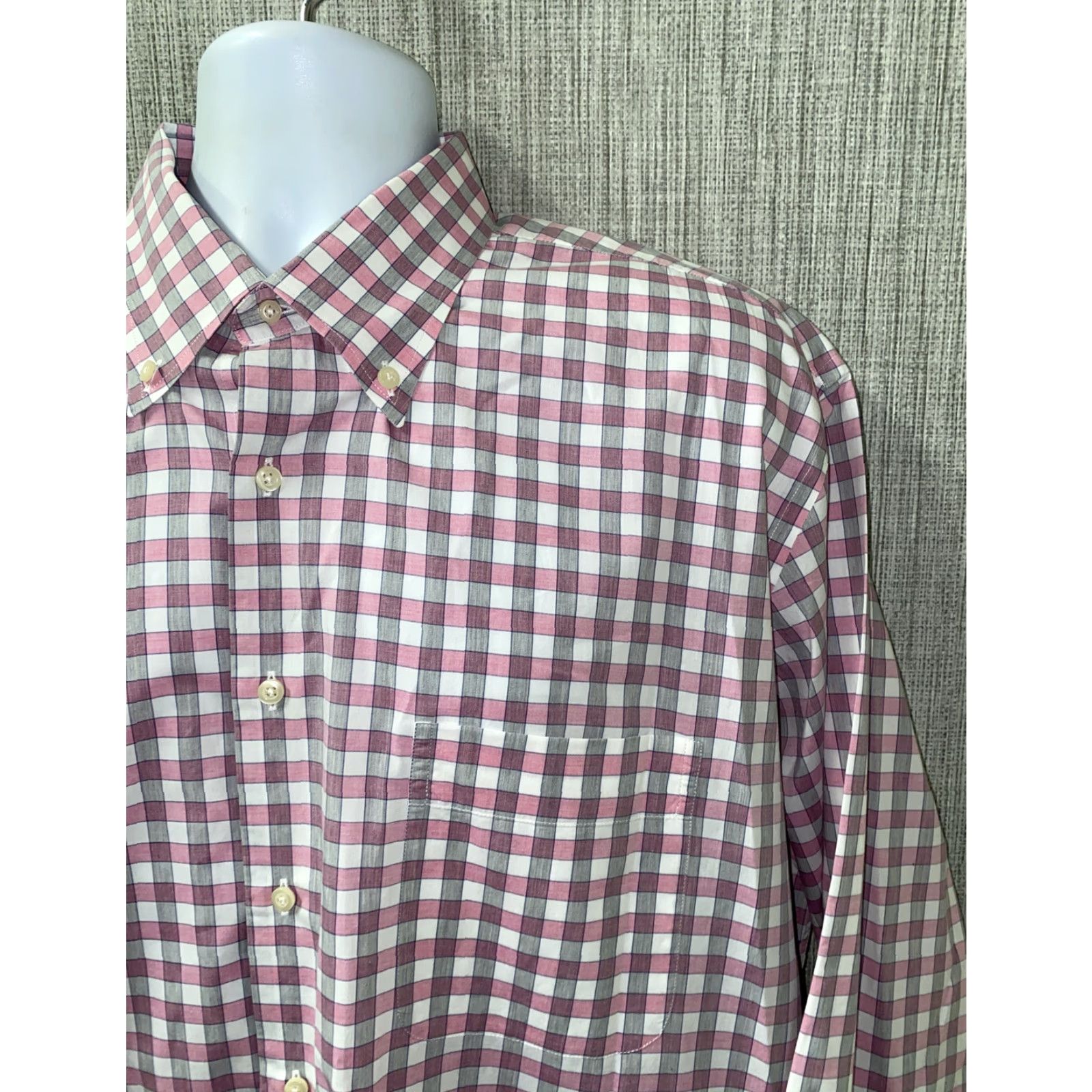 Peter Millar Peter Millar Mens Multi Color Checkered Long Sleeve Button Front Shirt XL Size US XL / EU 56 / 4 - 2 Thumbnail