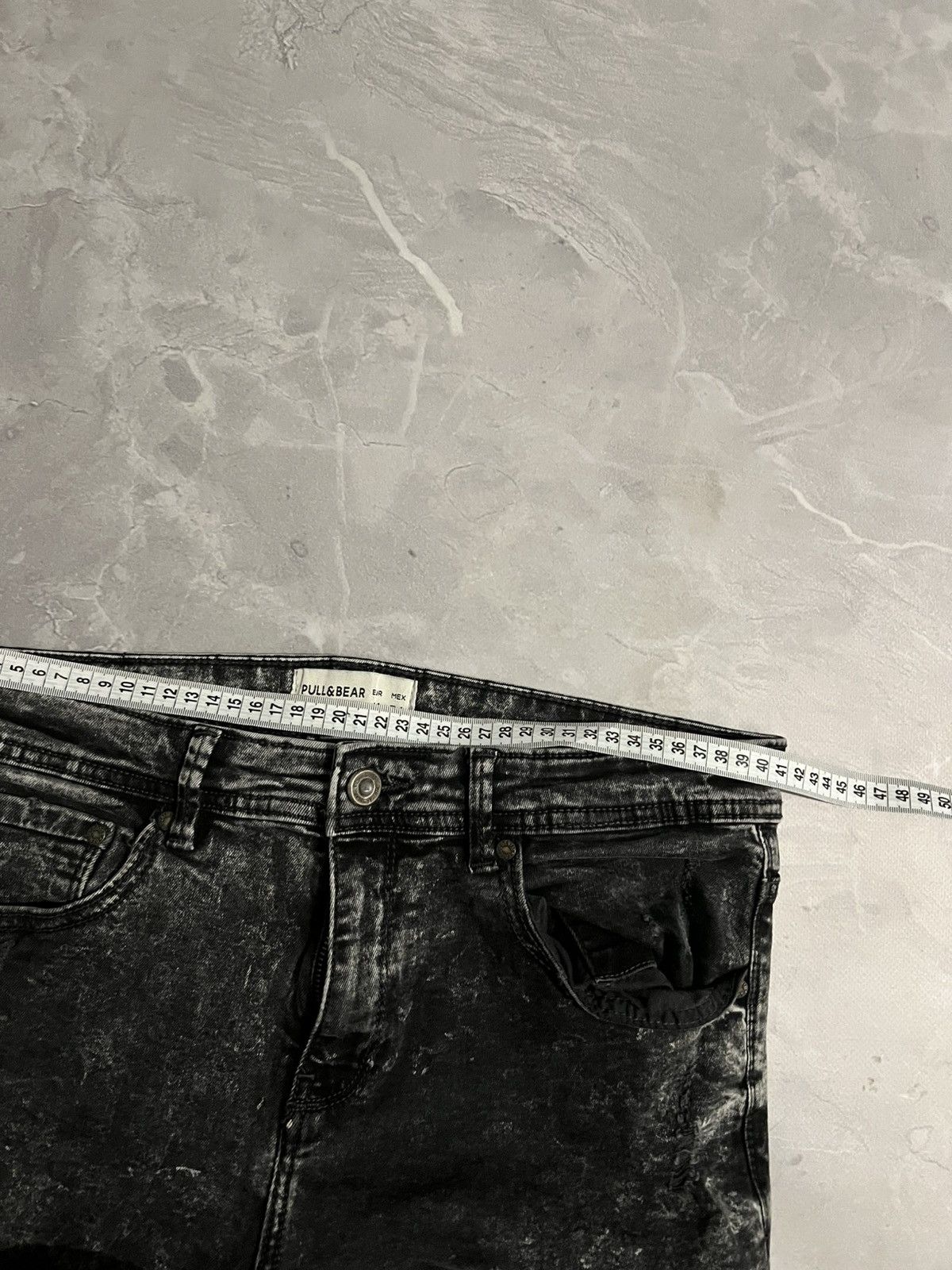 Japanese Brand Y2K Skinny Washed Faded Jeans / Tokyo Vibe Glamour / Grunge Size US 32 / EU 48 - 9 Thumbnail