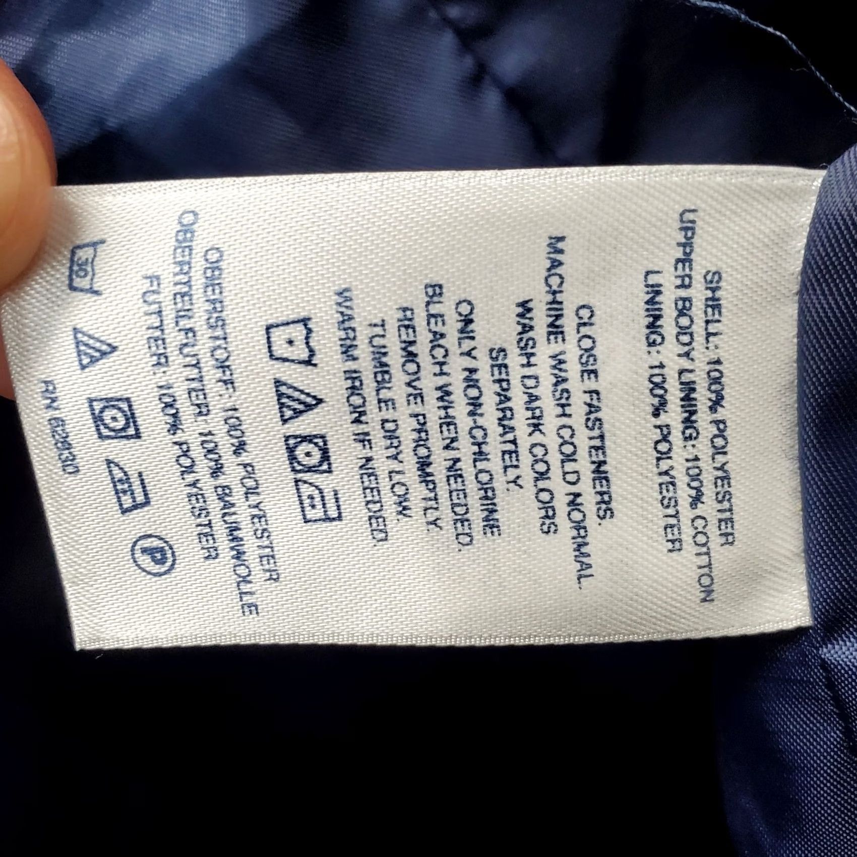 Lands' End Lands' End Trench Coat Womens 1X Navy Gingham Lined Vented Collar Button Front Size XL / US 12-14 / IT 48-50 - 6 Thumbnail