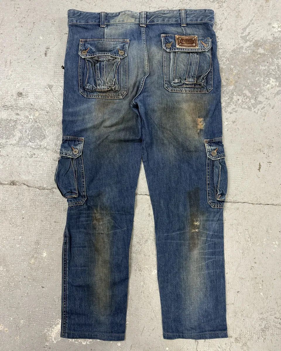 Dolce & Gabbana AW2005 Dolce & Gabbana Destroyed Cargo Denim Jeans Size US 33 - 3 Thumbnail