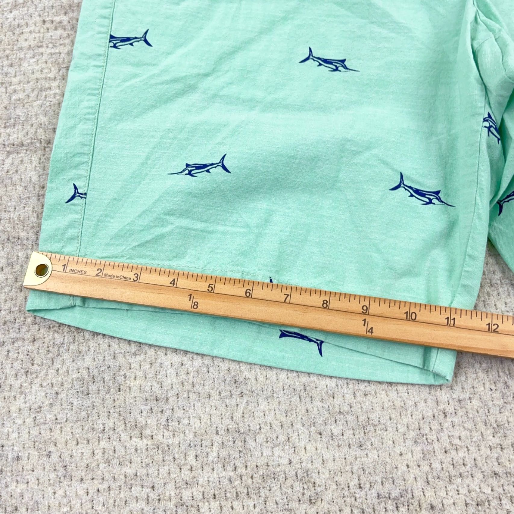 Chaps Chaps Chino Shorts Men 36 Green Marlin Fish Print Nautical Preppy Beach Golf Shirt/Shorts? Size US 36 / EU 52 - 7 Thumbnail