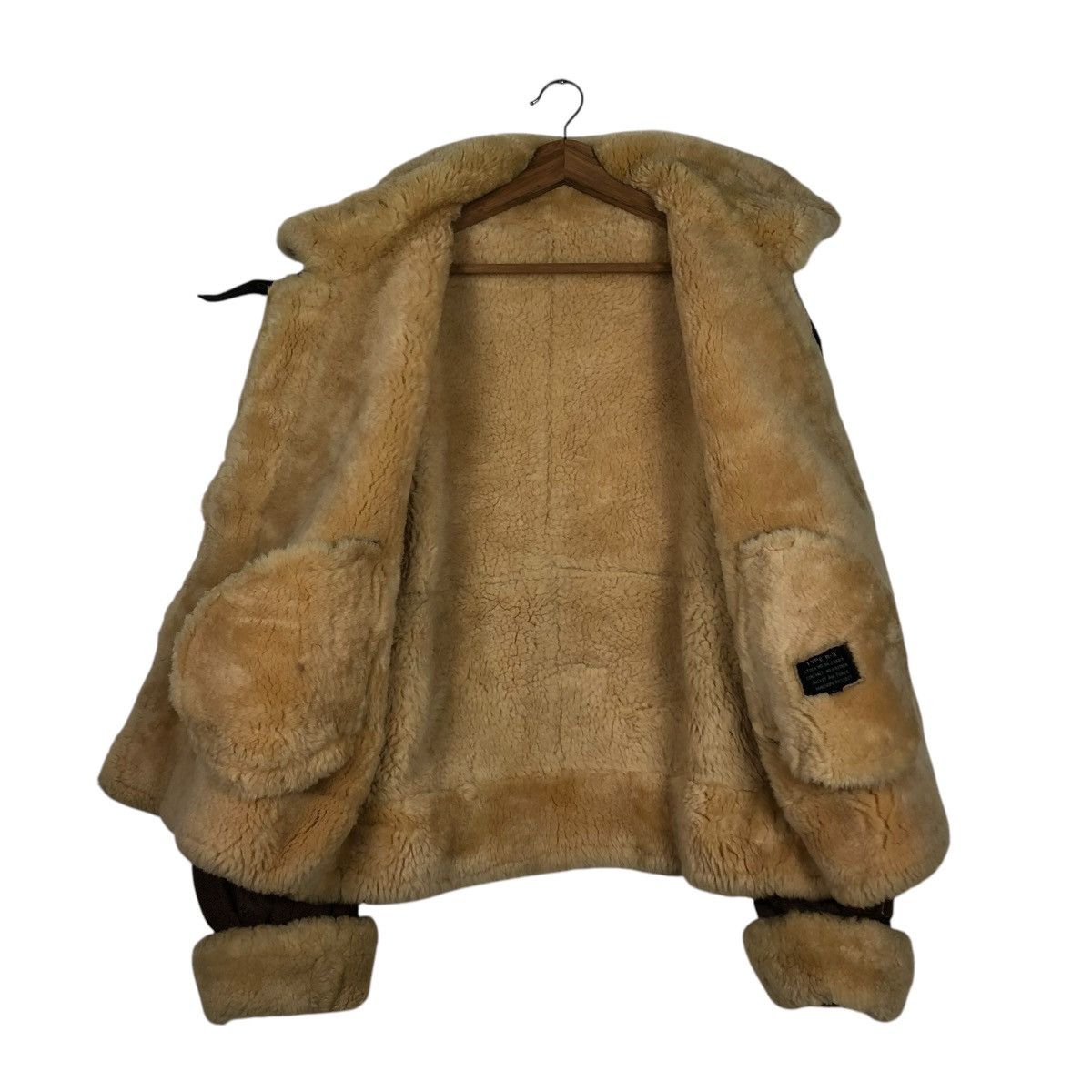 Vintage 🔥VINTAGE GENUINE LEATHER SHEARLING B-3 JACKET AIR FORCE Size US L / EU 52-54 / 3 - 15 Thumbnail