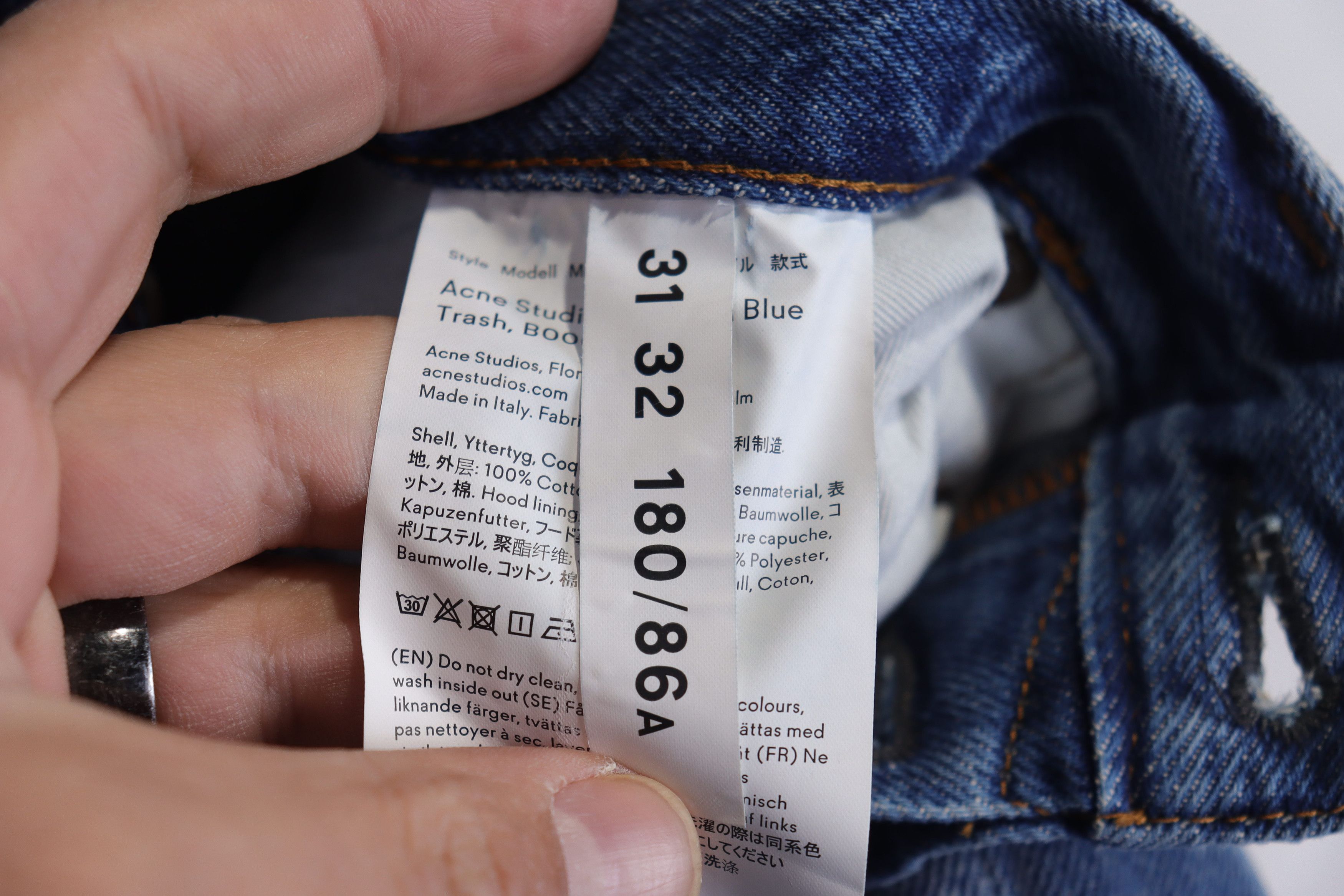 Acne Studios o1rshd11223 1996 Trash Jeans in Mid Blue Size US 31 - 11 Thumbnail