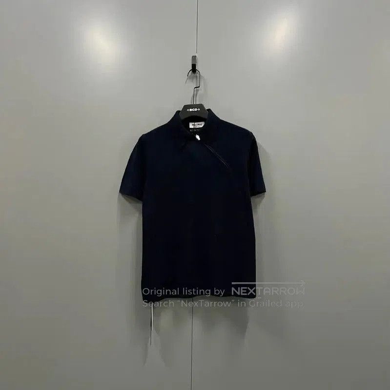 Miu Miu Miu Miu Summer Navy Cashmere Short Sleeve Tee . Size M / US 6-8 / IT 42-44 - 1 Thumbnail