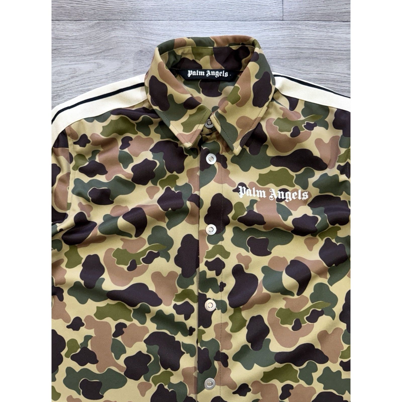 Palm Angels Palm Angels Camouflage Track Jacket Shirt Green Size S Long Sleeve Size US S / EU 44-46 / 1 - 7 Thumbnail
