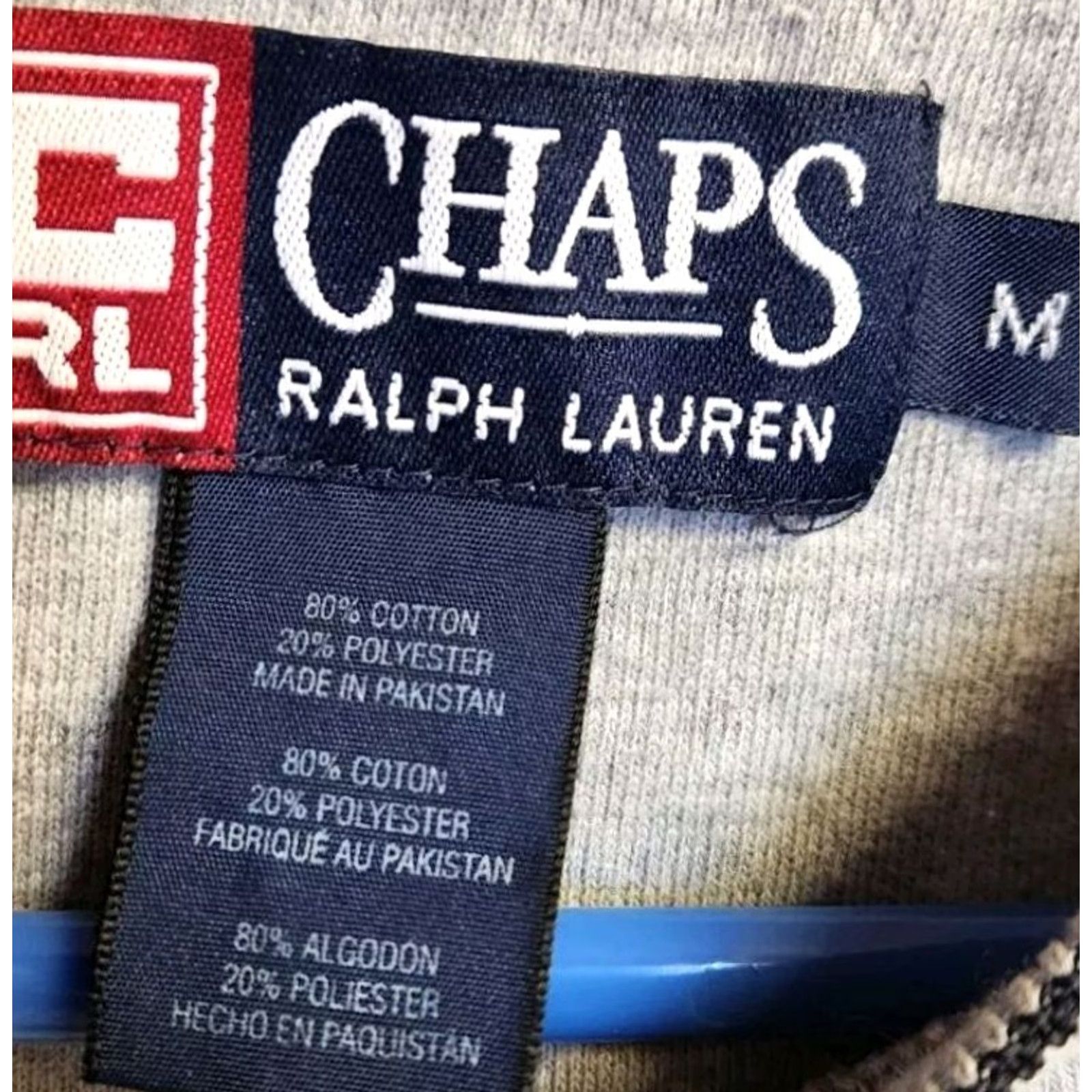 Ralph Lauren VINTAGE CHAPS RALPH LAUREN Sweatshirt Mens M Medium Gray RL Logo Embroidered Pullover Crew Neck 90s Classic Retro Graphic Print Slim fit Size US M / EU 48-50 / 2 - 7 Thumbnail