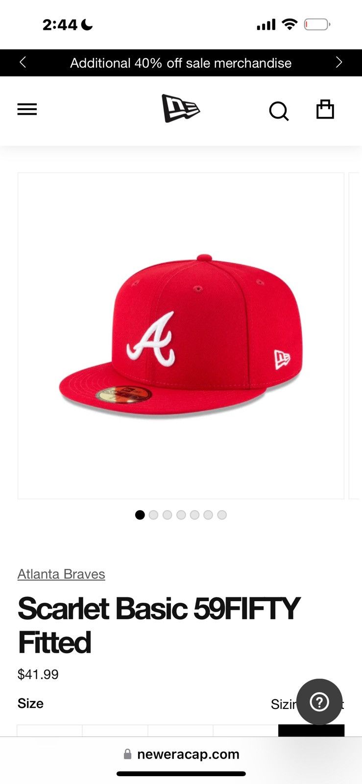 MLB × New Era Atlanta Braves 59FIFTY Fitted Size ONE SIZE - 6 Thumbnail