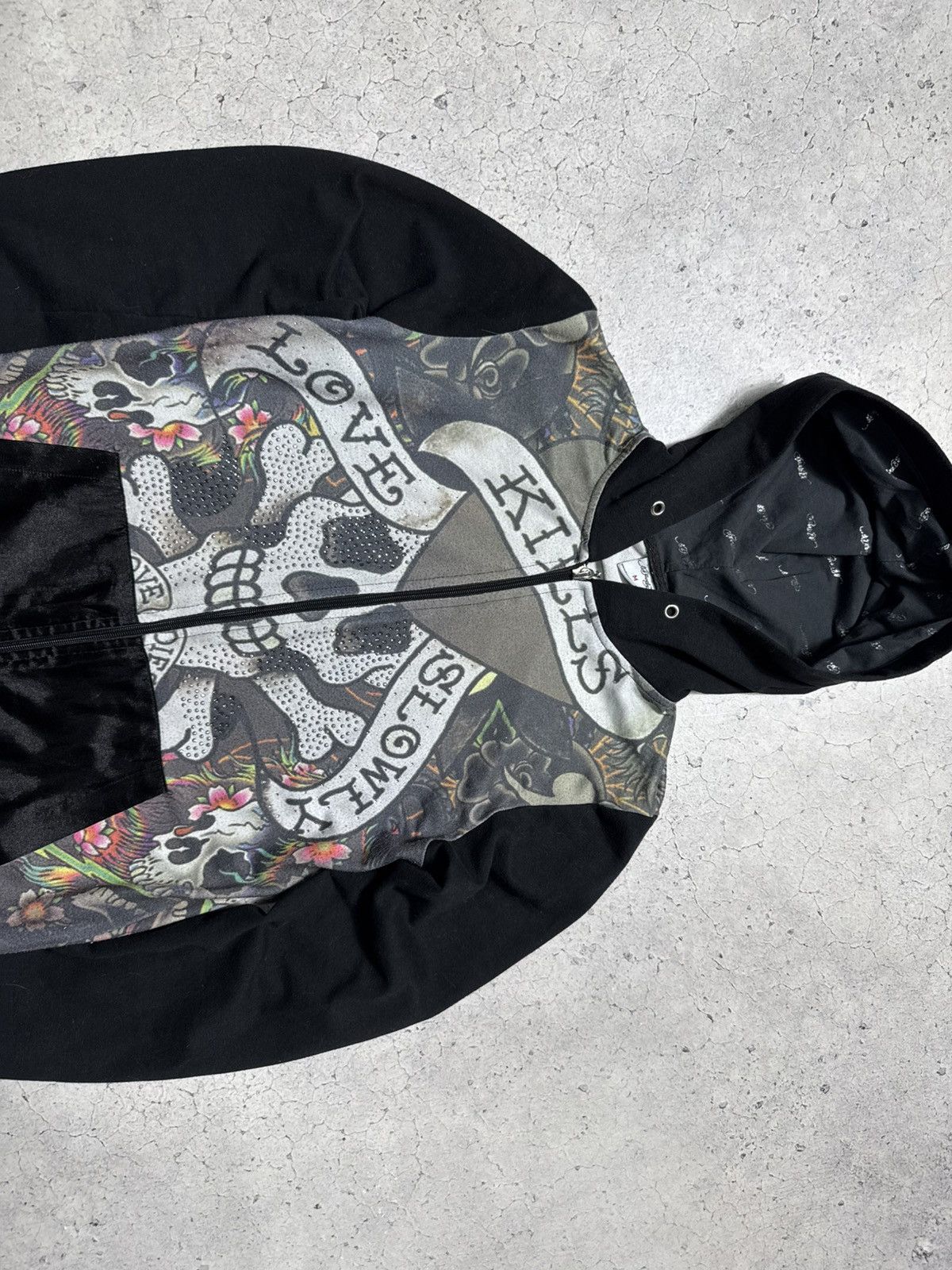 Ed Hardy Ed Hardy Women’s Full Zip Hoodie Skulls Love Kills Vintage Size M / US 6-8 / IT 42-44 - 5 Thumbnail
