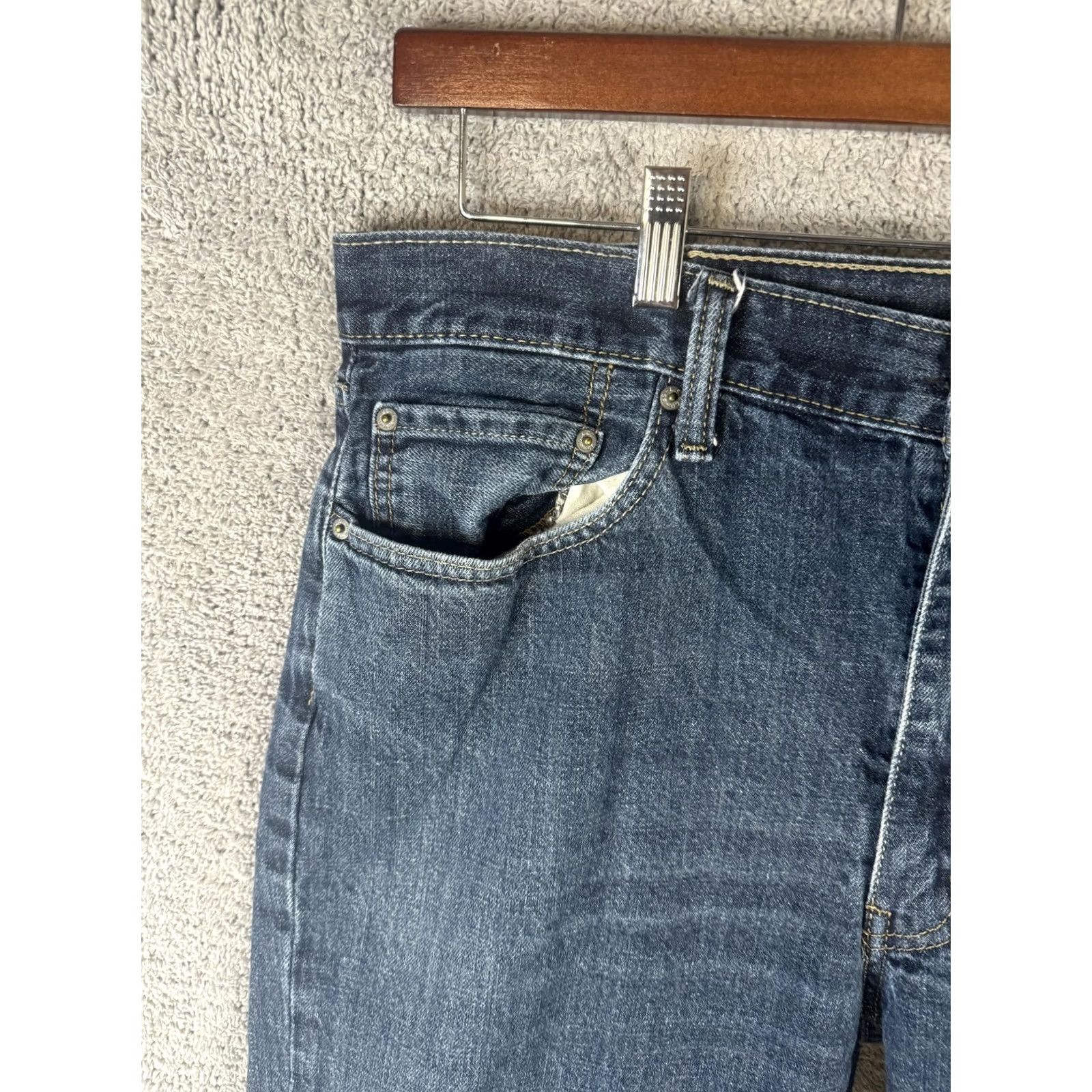 Levi's Levi's 514 Jeans Mens 40x30 Blue Denim Straight Regular Fit Medium Wash Pants Straight Leg Size US 40 / EU 56 - 2 Thumbnail