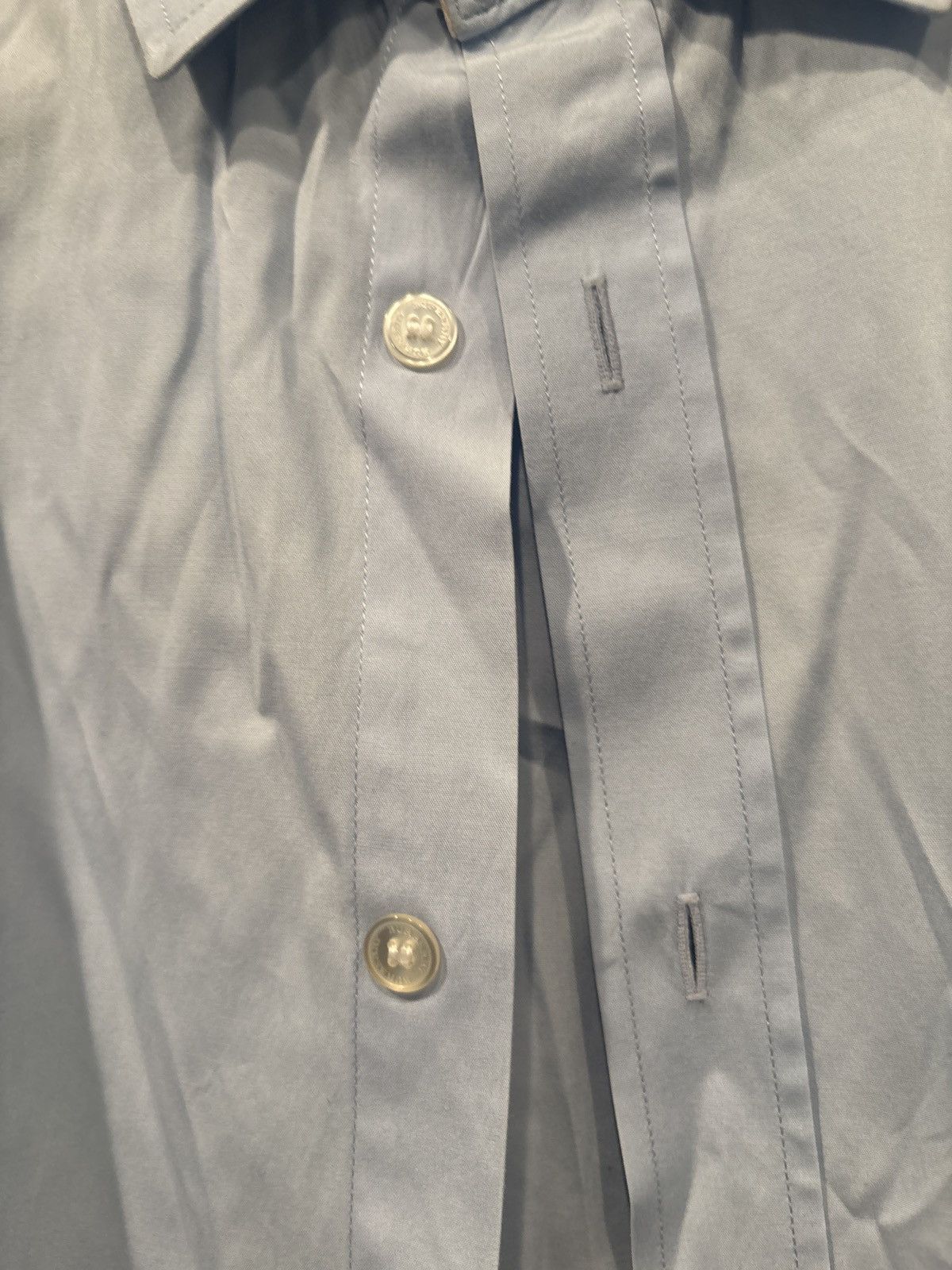 Burberry Light Blue Burberry Button Up Luxury Barely Used Shirt Size US XL / EU 56 / 4 - 4 Thumbnail