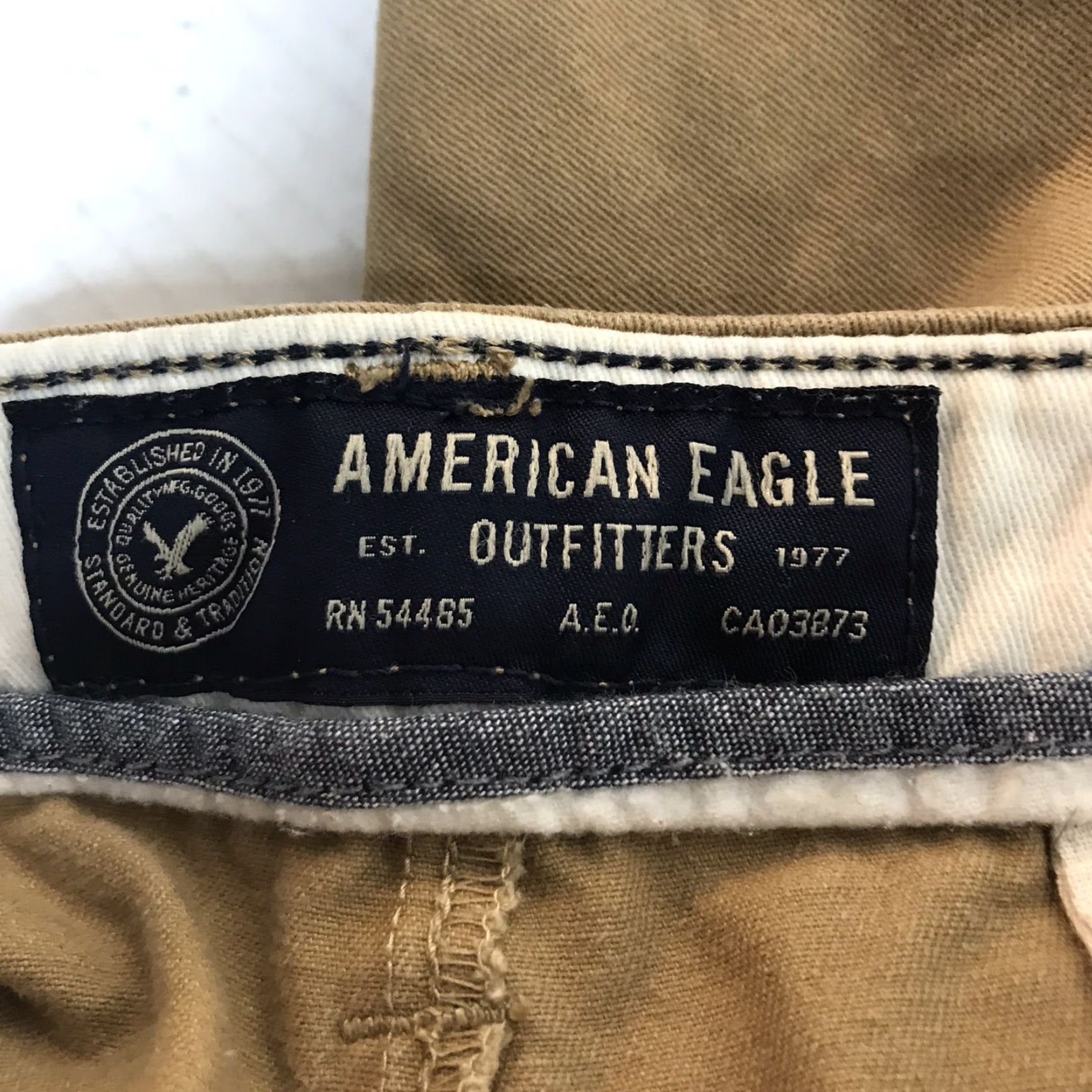 American Eagle Outfitters VINTAGE American Eagle Mens Pants Khakis Straight Fit Relaxed Cotton 36x32 Brown Size US 36 / EU 52 - 7 Thumbnail