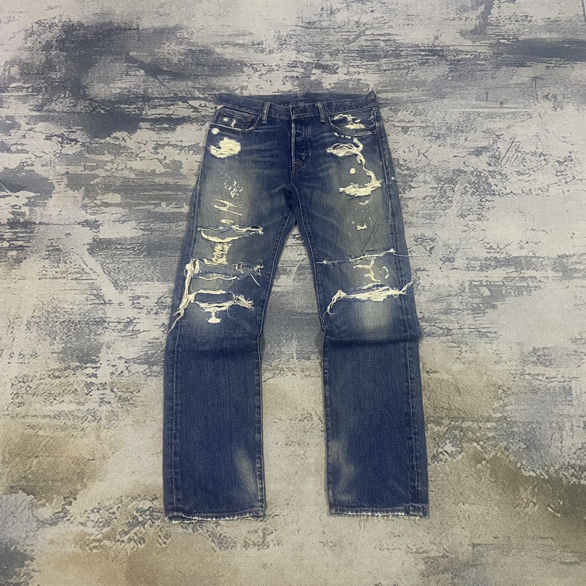 Denim & Supply Ralph Lauren × Ralph Lauren Vintage Denim Supply Ralph Lauren Distressed Denim Jeans Size US 32 / EU 48 - 1 Thumbnail