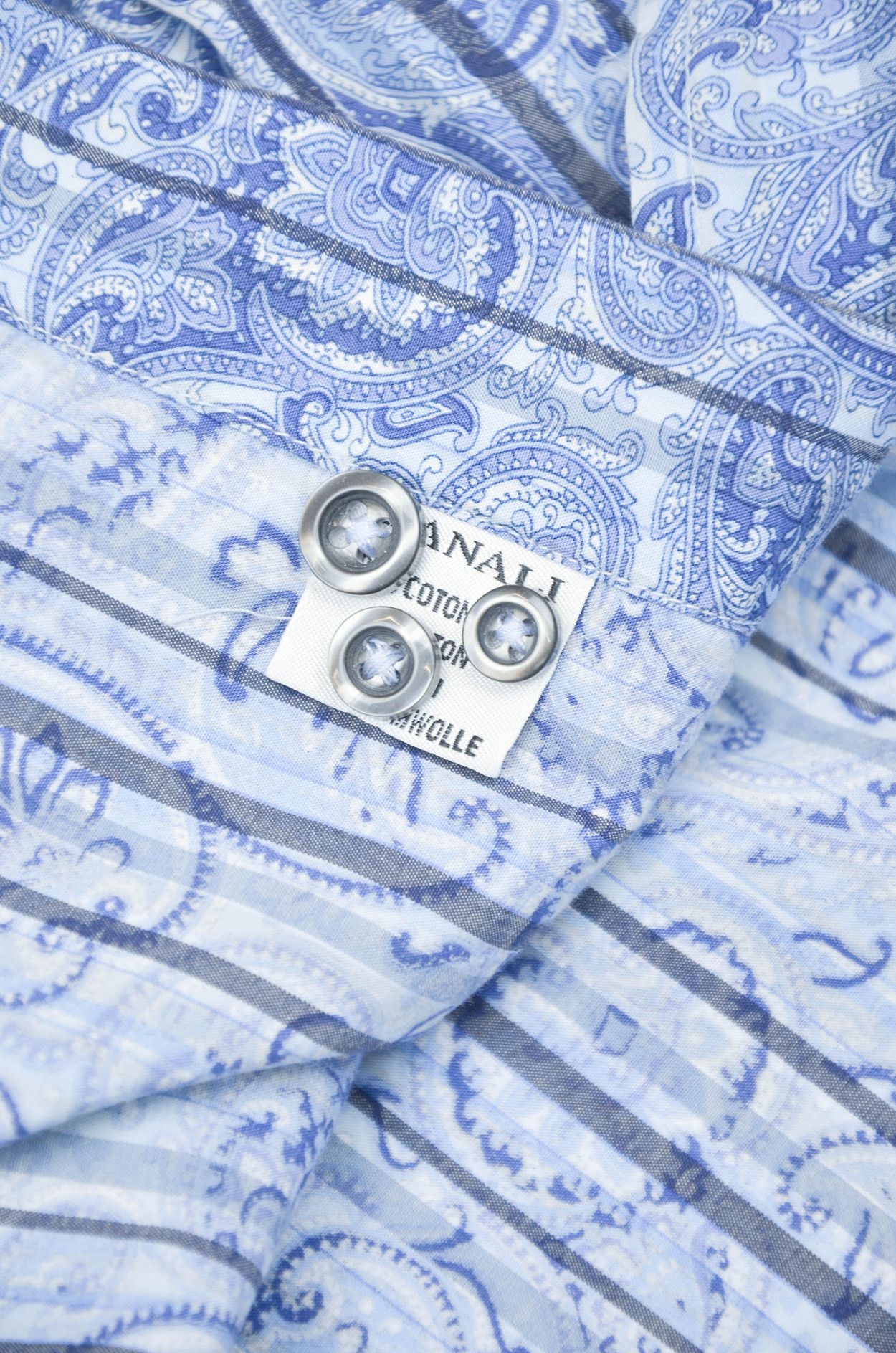 Canali Canali Italian Sportswear Blue Abstract Pattern Shirt S-M Size US S / EU 44-46 / 1 - 9 Thumbnail