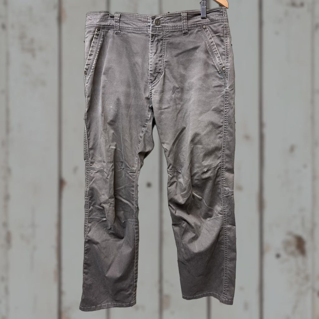 Vintage Kuhl Slackr Pant Mens 34x32 Brown Outdoor Vintage Patina Dye Hiking Stretch Pants Mens Regular Brown Patina Dye Outdoor Shirt? Size US 34 / EU 50 - 1 Thumbnail